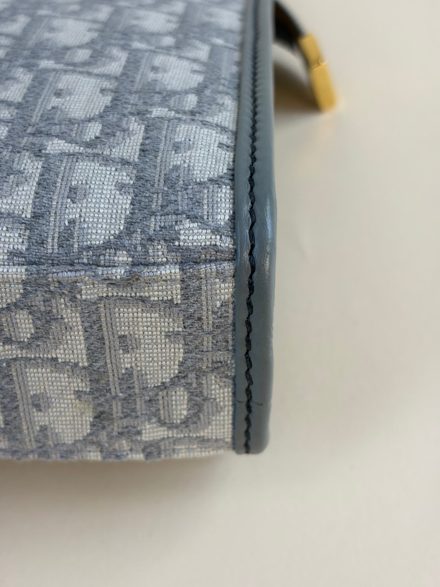 Dior grey oblique Montaigne pouch clutch