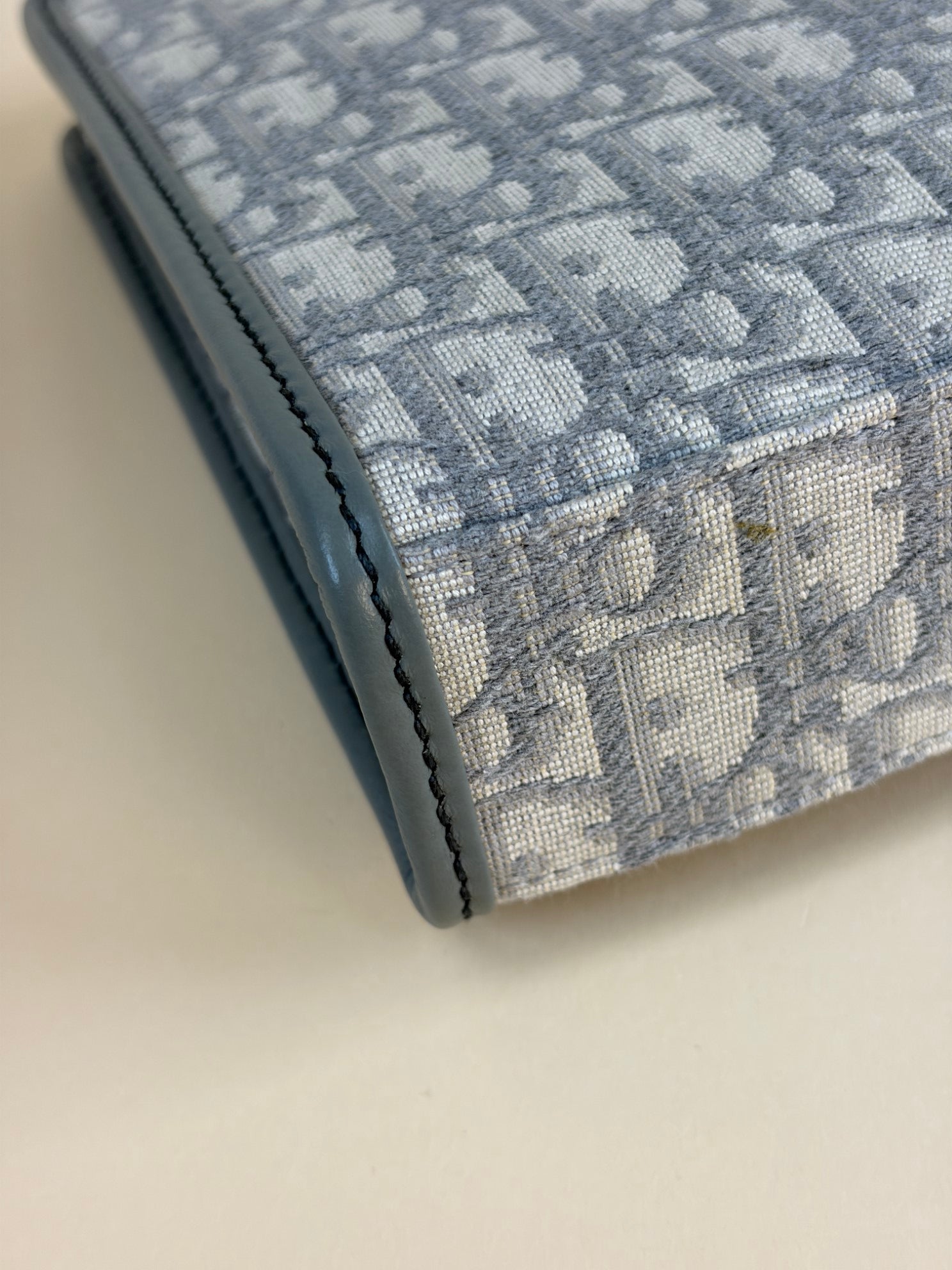 Dior grey oblique Montaigne pouch clutch