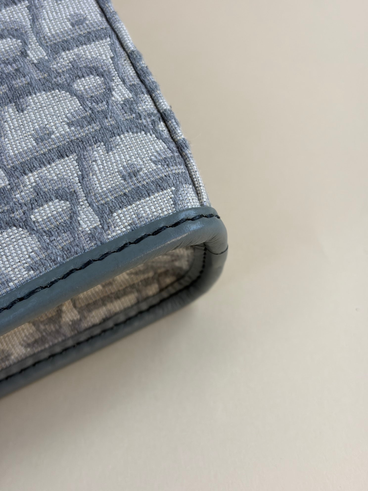 Dior grey oblique Montaigne pouch clutch