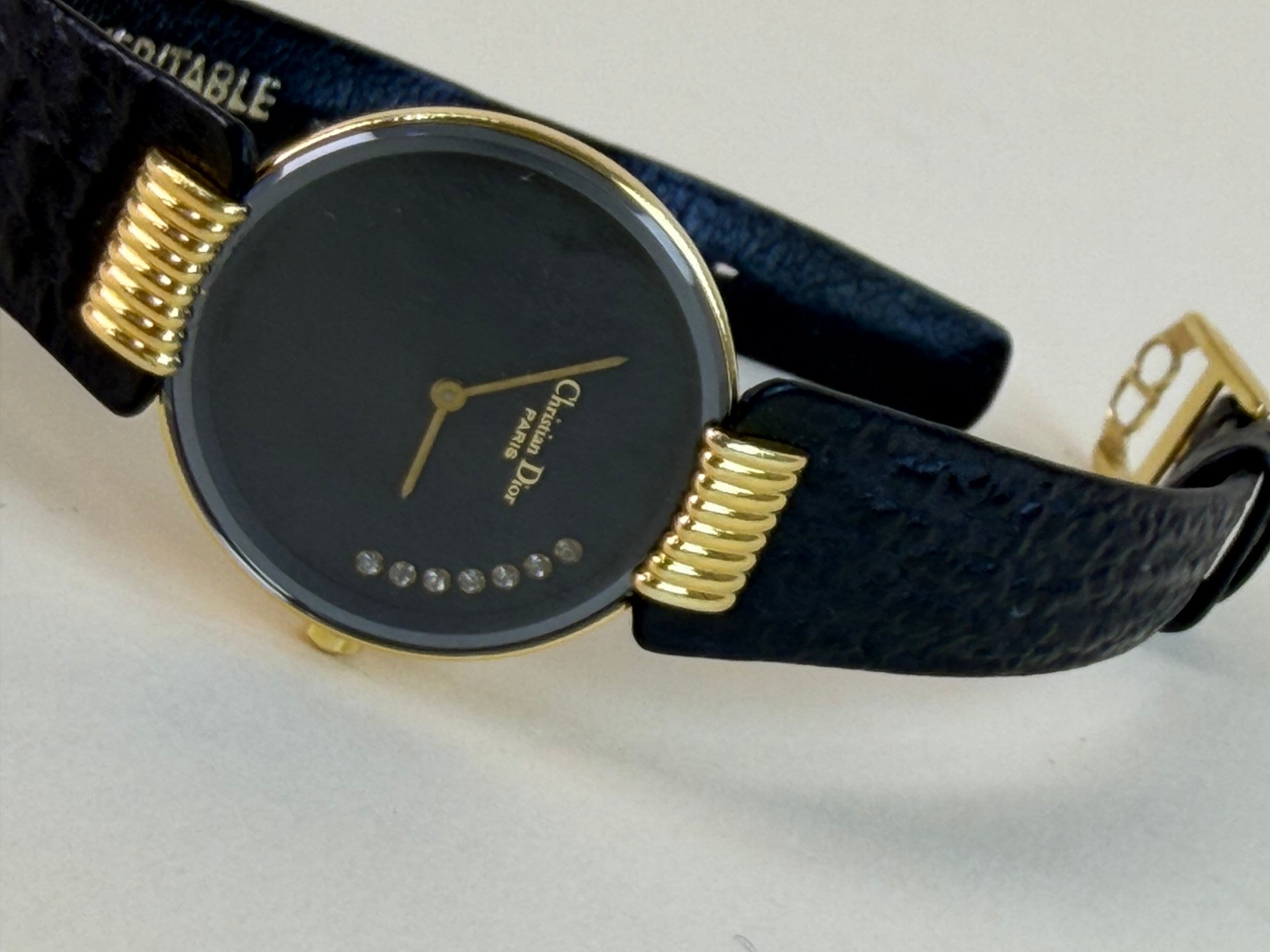 Christian Dior Black Moon leather band Watch