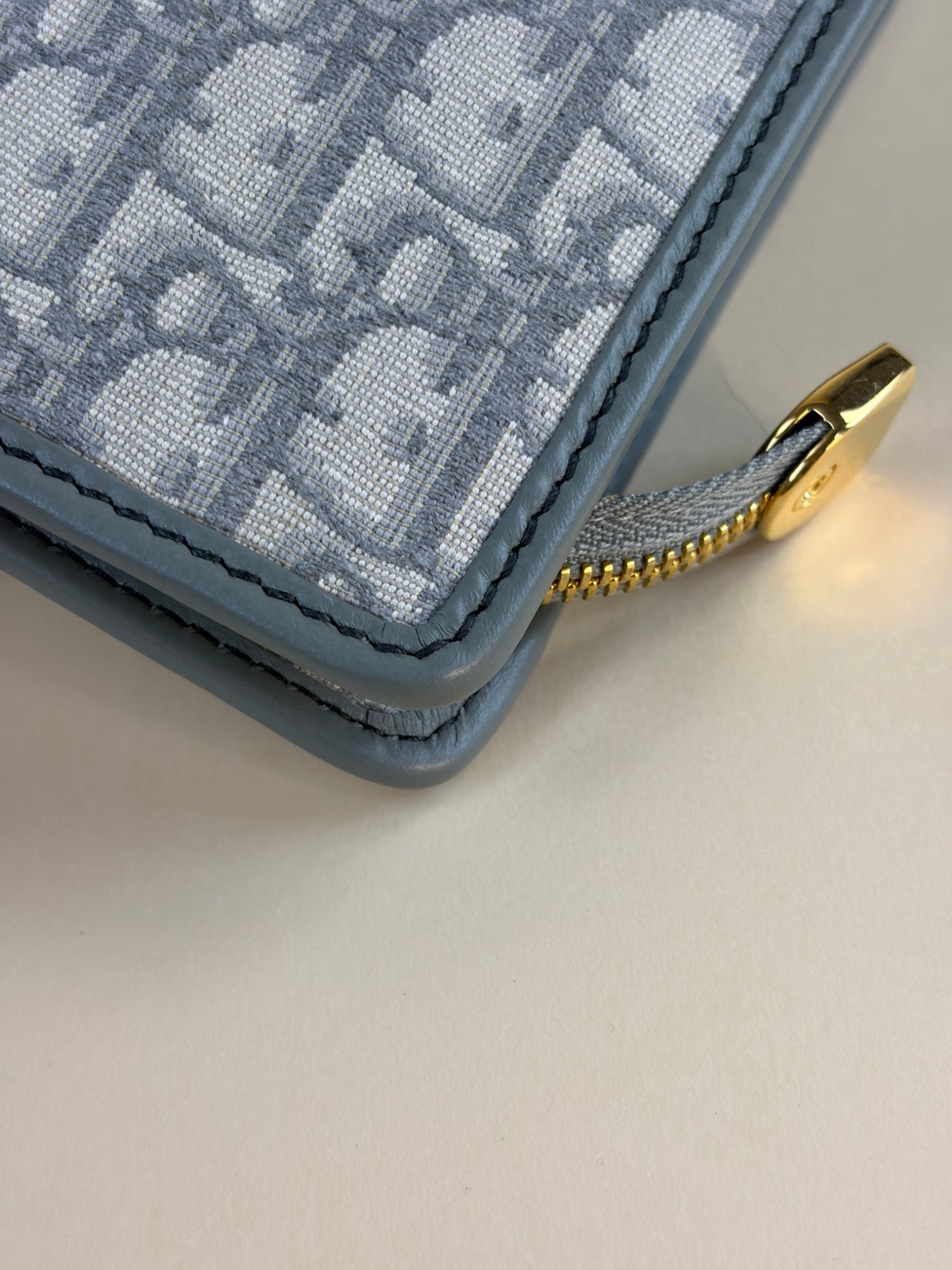 Dior grey oblique Montaigne pouch clutch