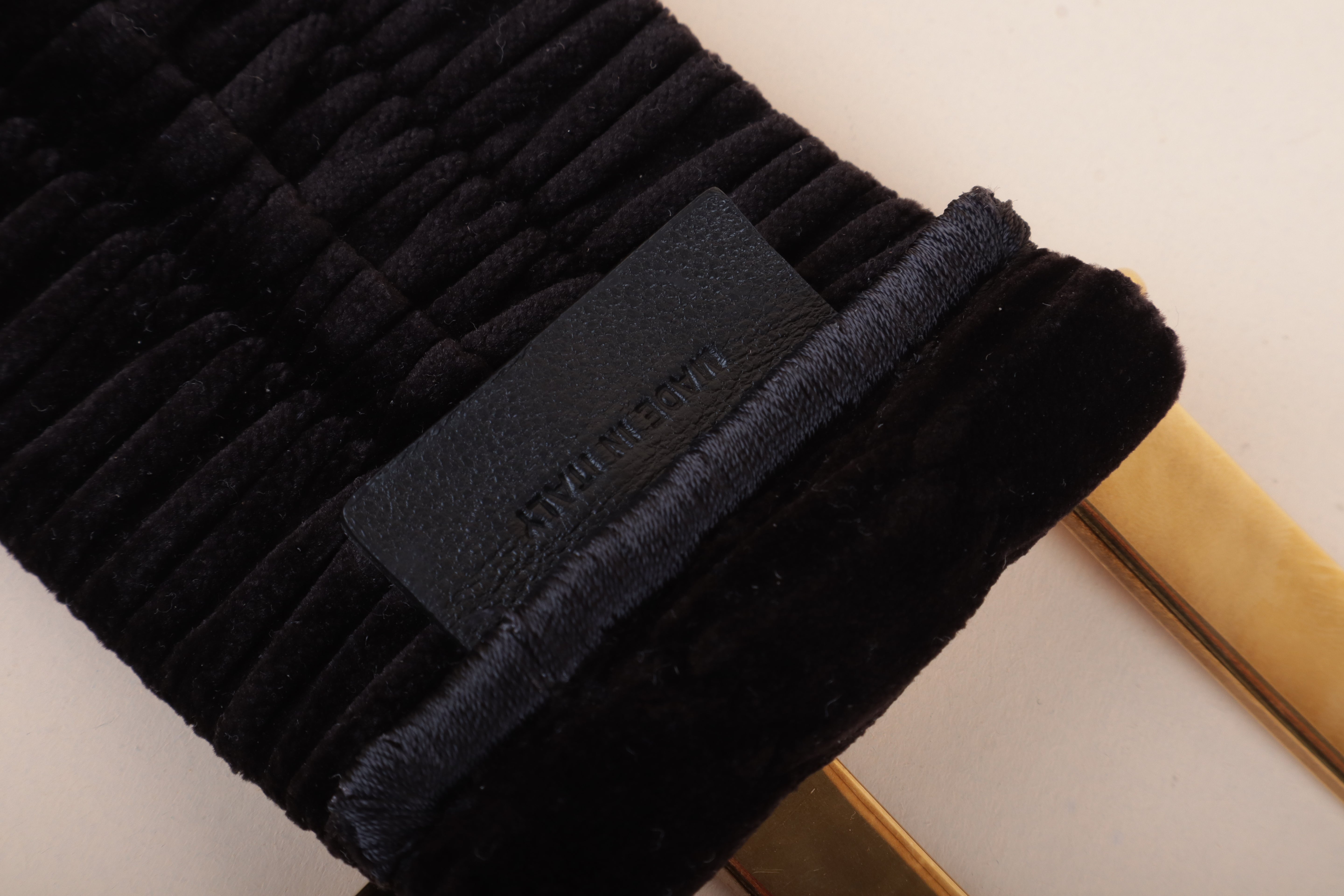 FENDI maxi FF black velvet belt