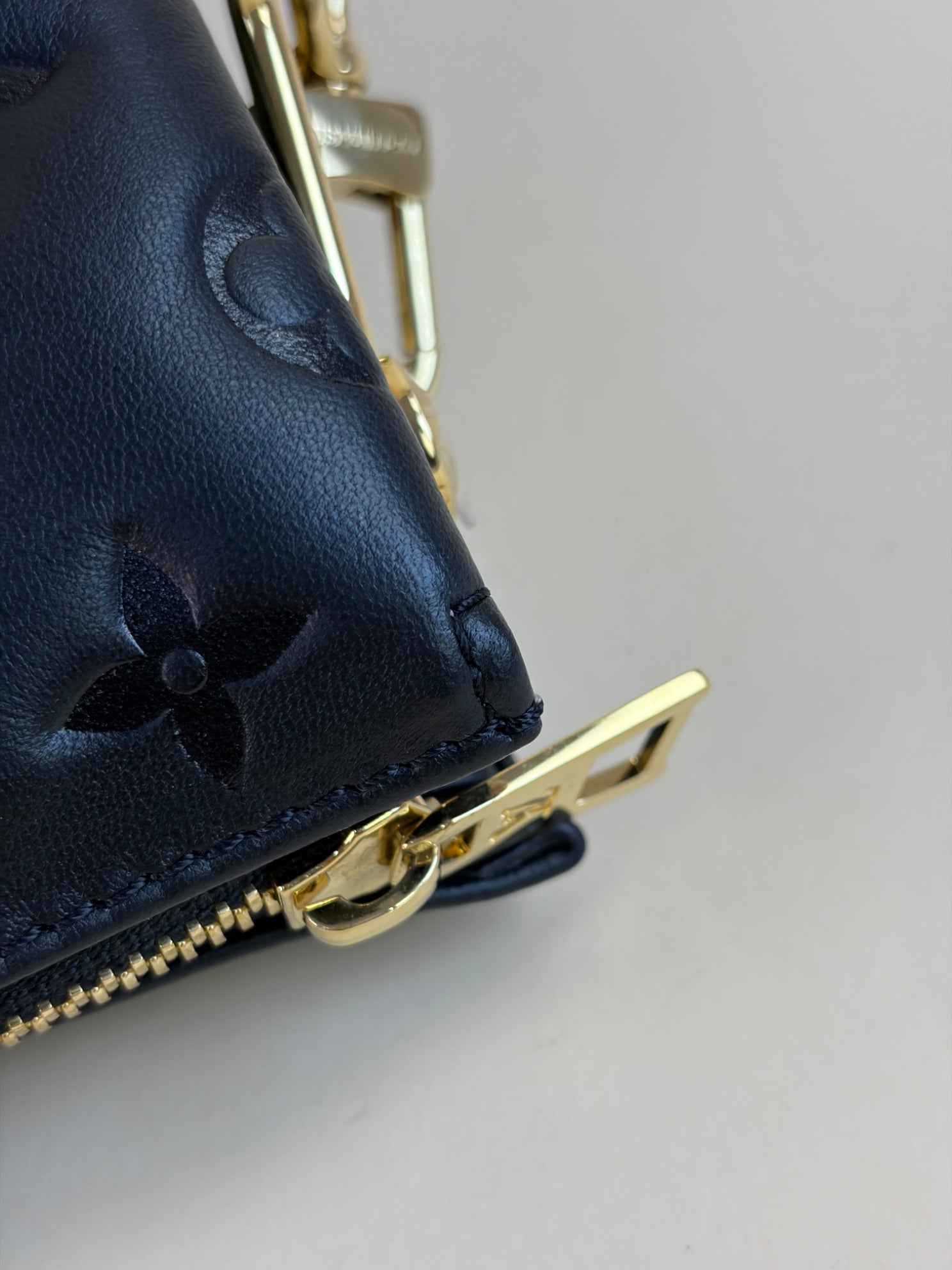 Louis Vuitton black Monogram Empreinte Coussin PM Shoulder Bag