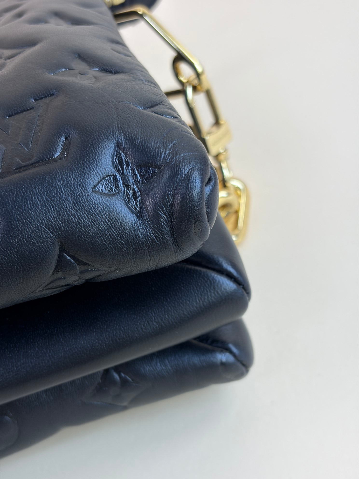 Louis Vuitton black Monogram Empreinte Coussin PM Shoulder Bag