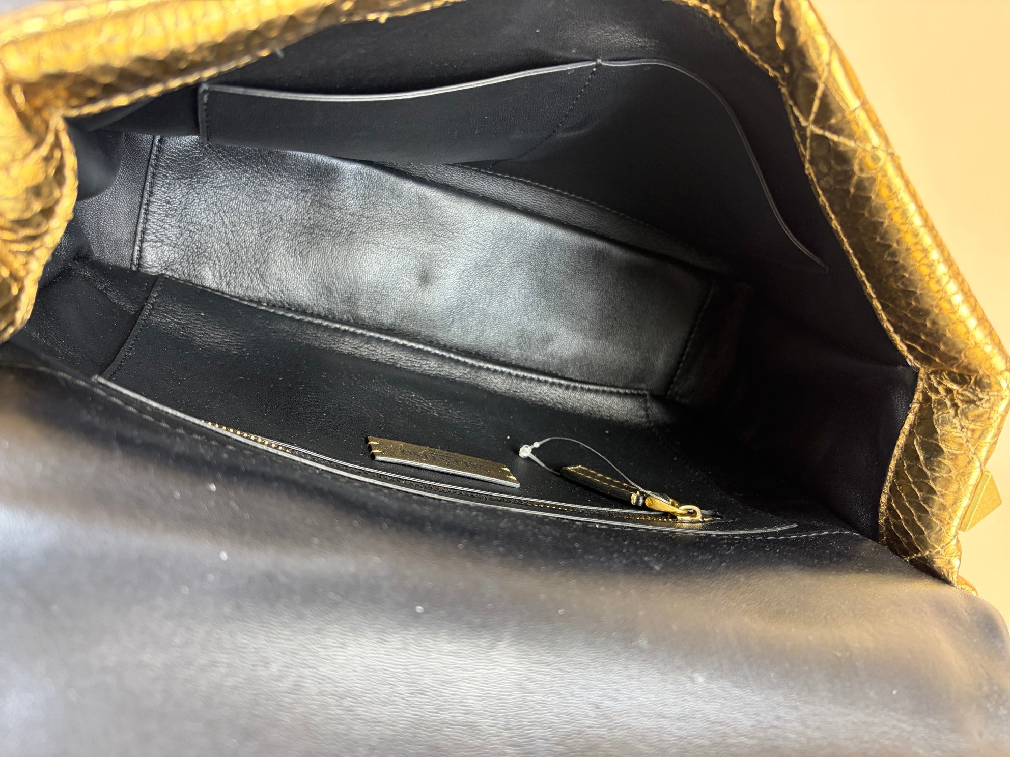 Valentino Metallic Gold Roman Stud The Shoulder Bag Large