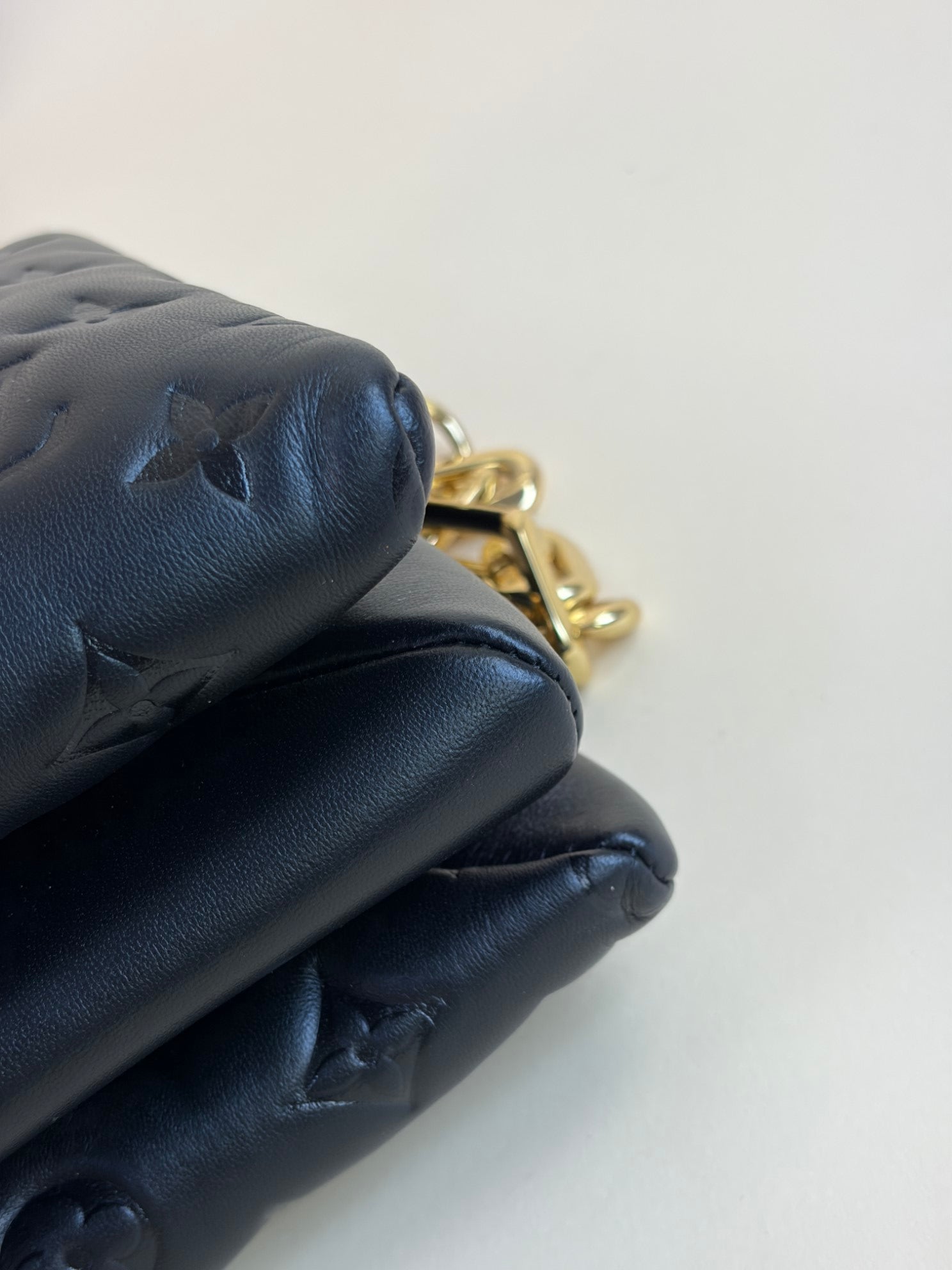 Louis Vuitton black Monogram Empreinte Coussin PM Shoulder Bag