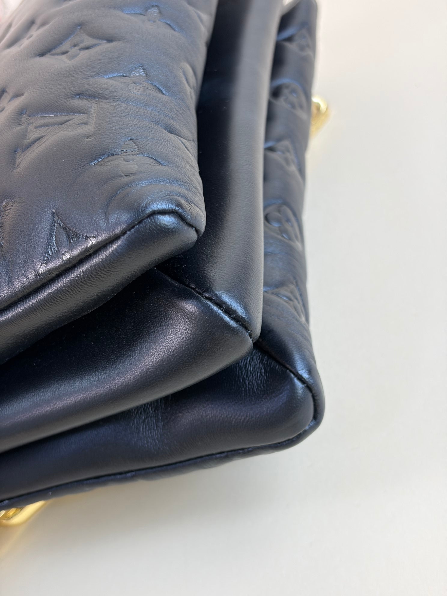 Louis Vuitton black Monogram Empreinte Coussin PM Shoulder Bag