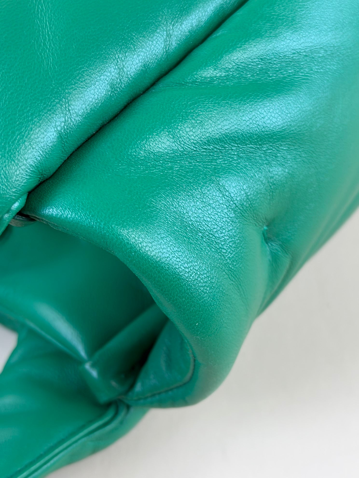 PRADA green Nappa soft small, padded tote bag