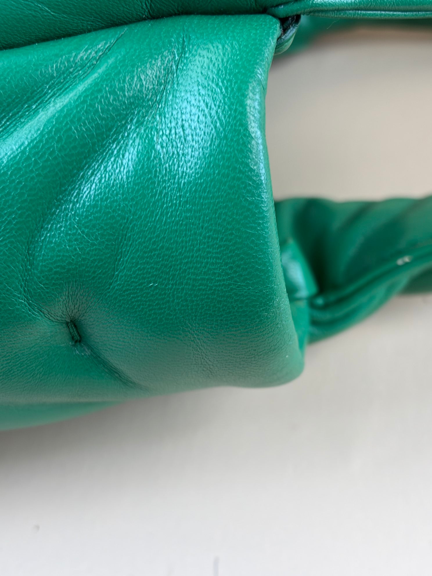 PRADA green Nappa soft small, padded tote bag