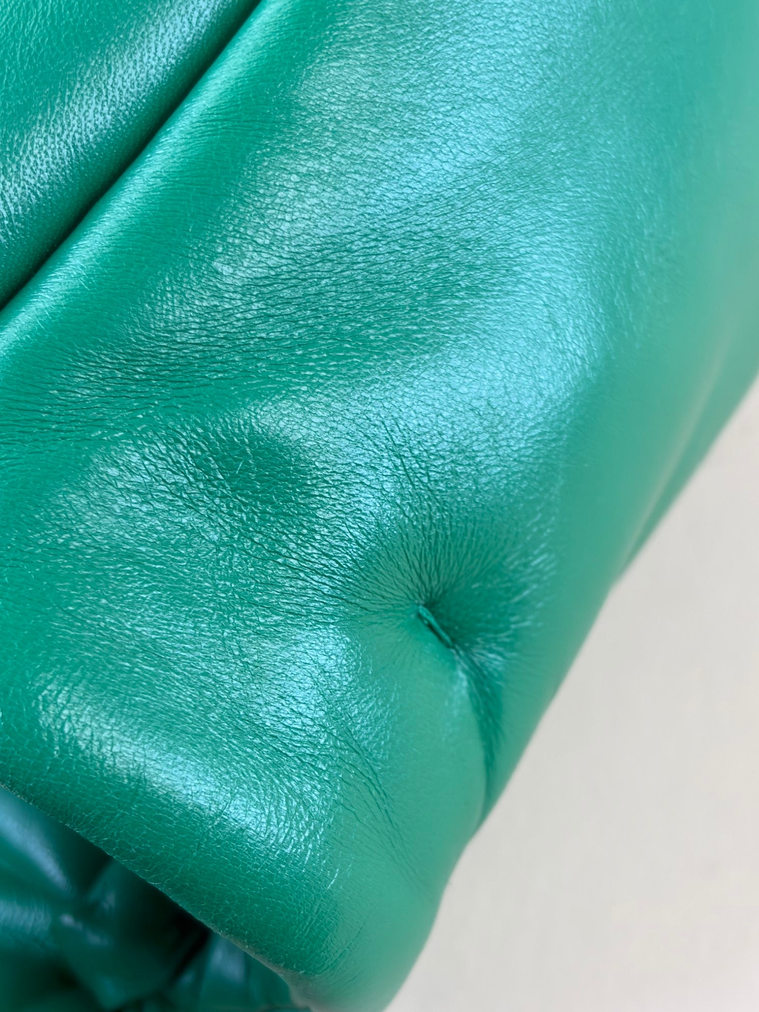 PRADA green Nappa soft small, padded tote bag