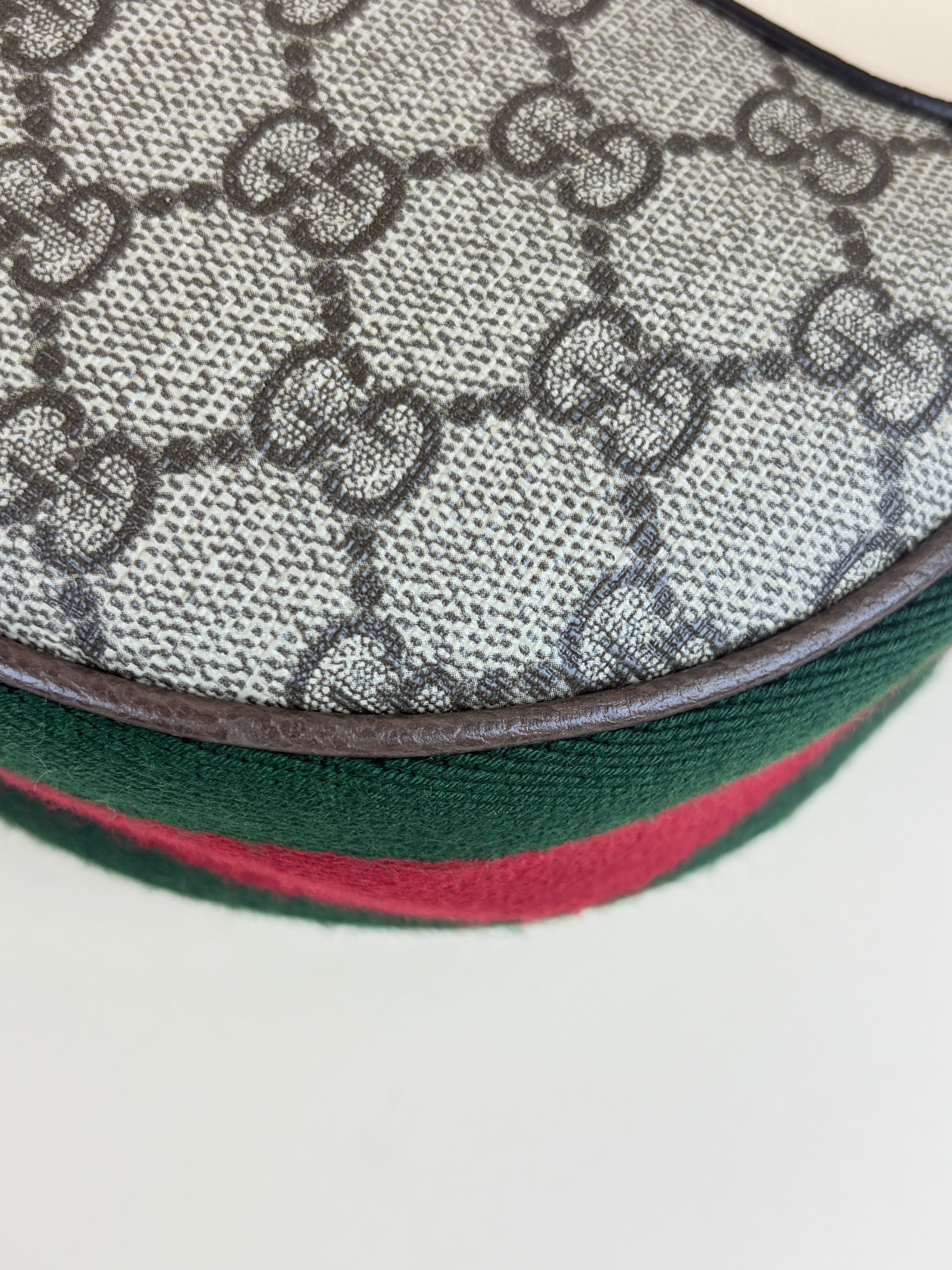 Gucci Tricolor GG Supreme Monogram Mini Ophidia Half Moon Hobo Bag