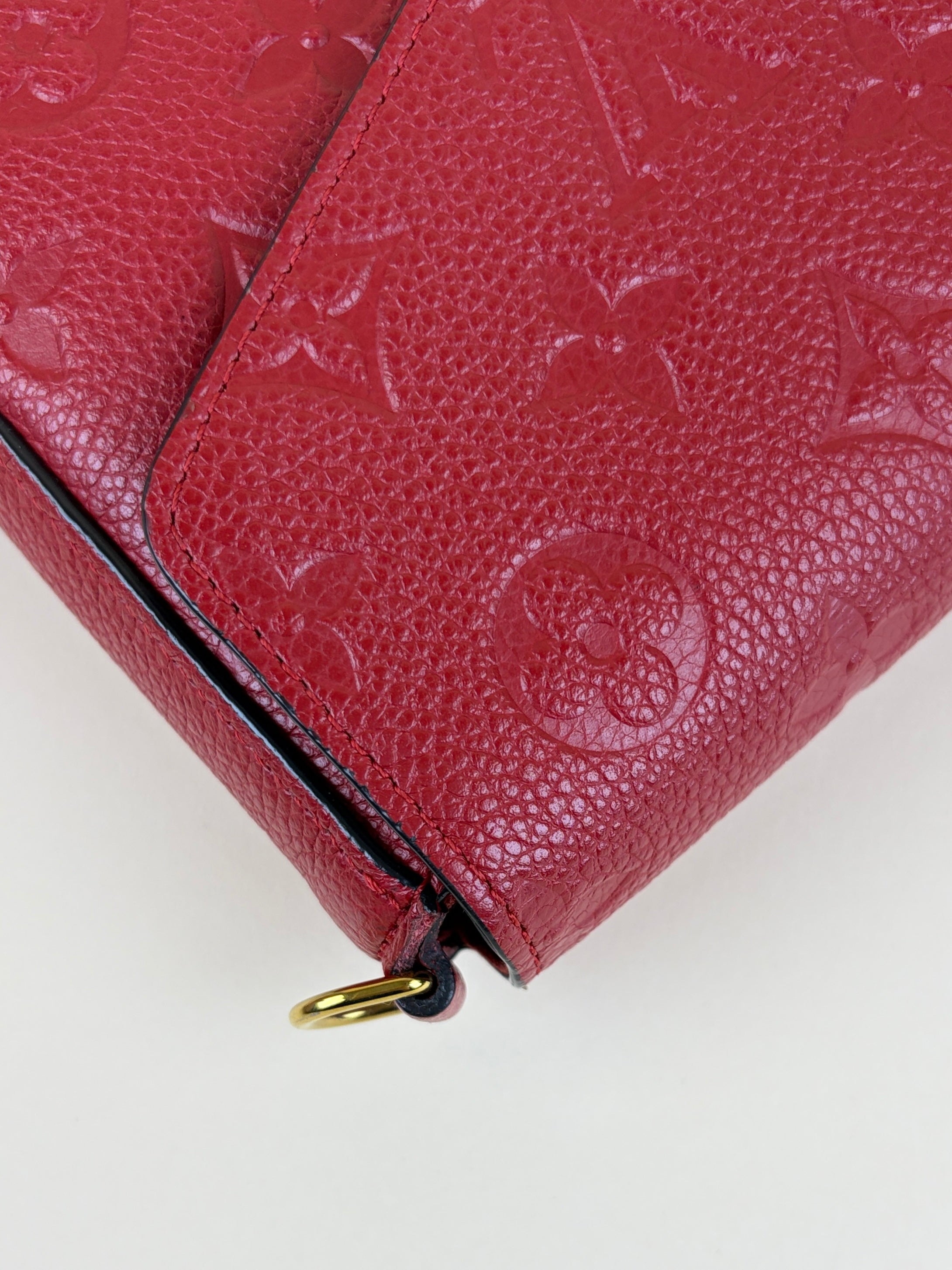 Louis Vuitton Red Monogram Empreinte Felicie Pochette