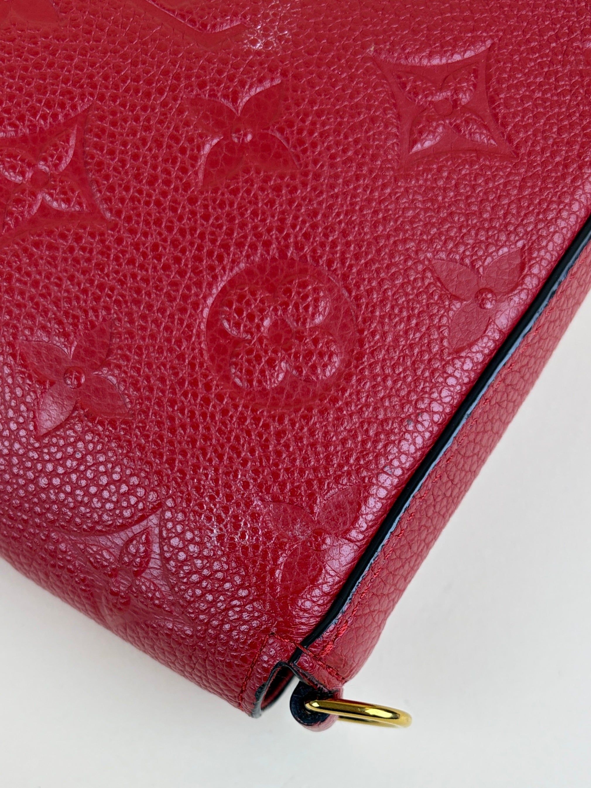 Louis Vuitton Red Monogram Empreinte Felicie Pochette