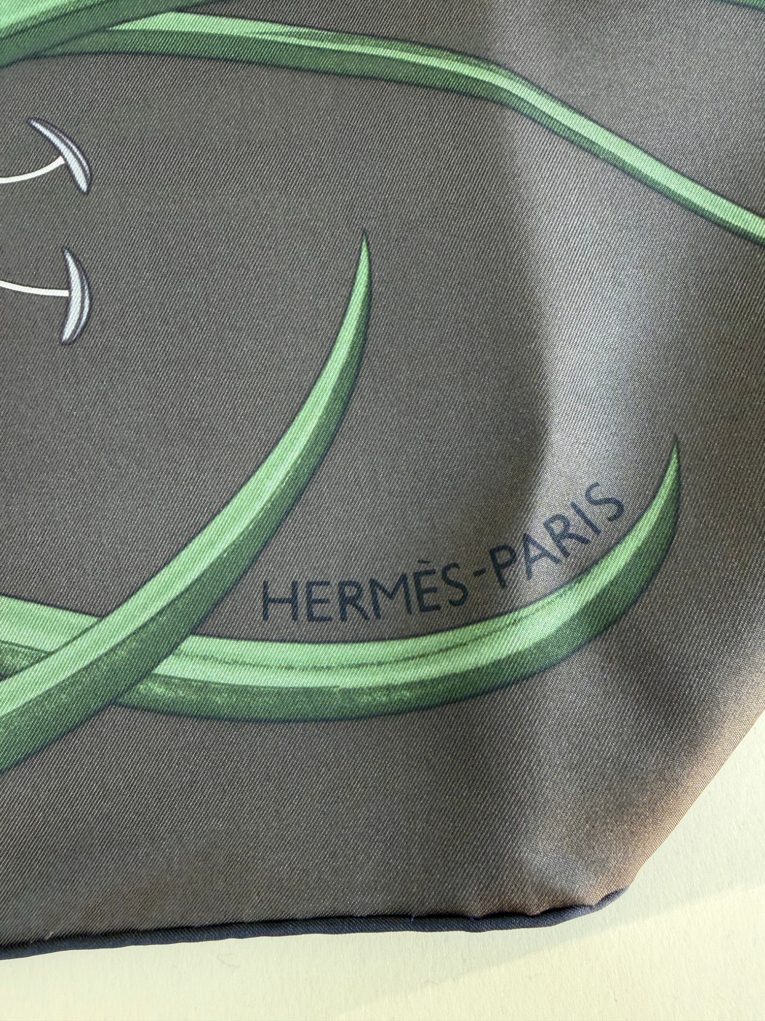 Hermes bouquet final silk scarf ebne sable vert