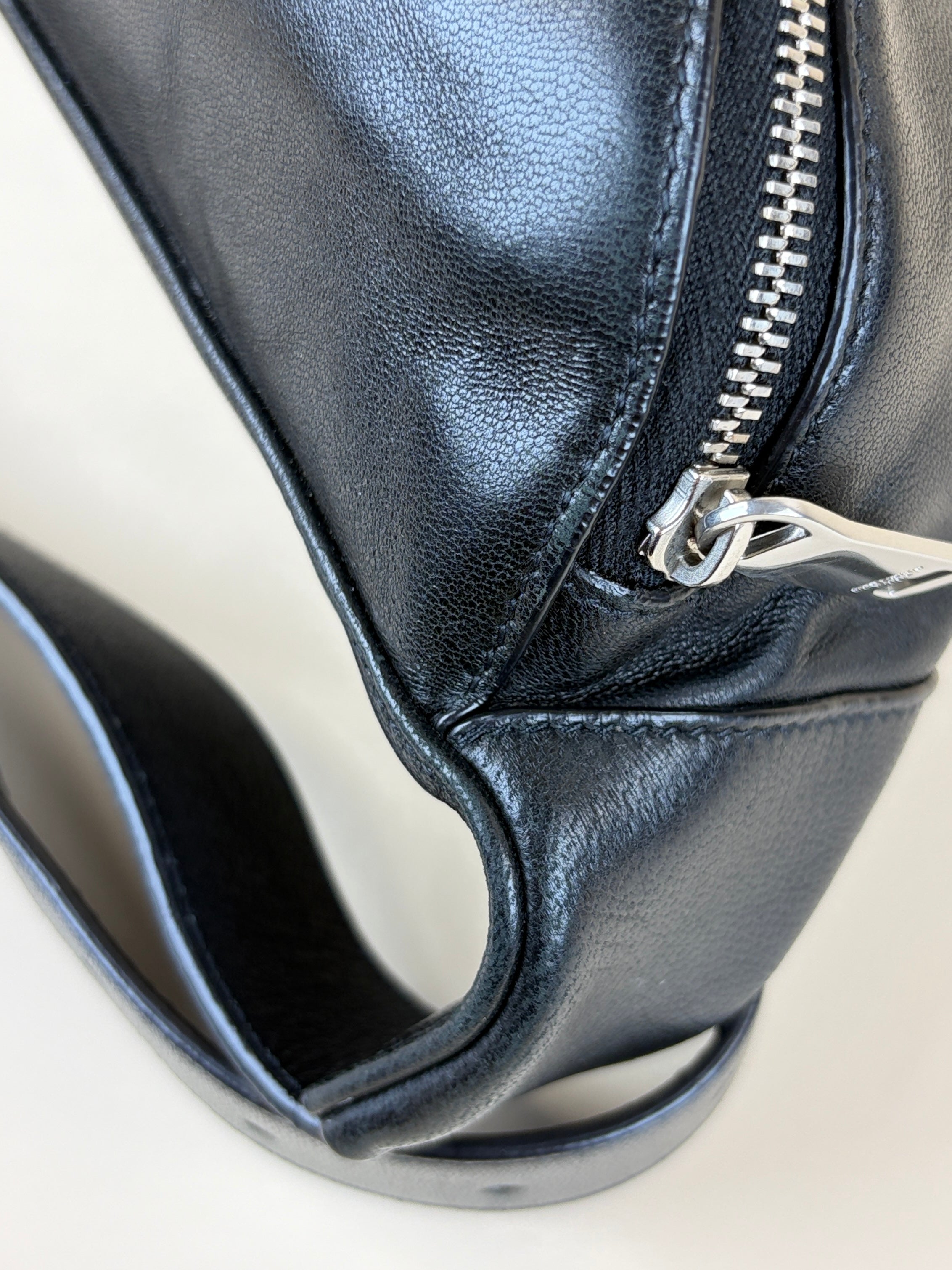 YSL Black Cassandre Classic Belt Bag