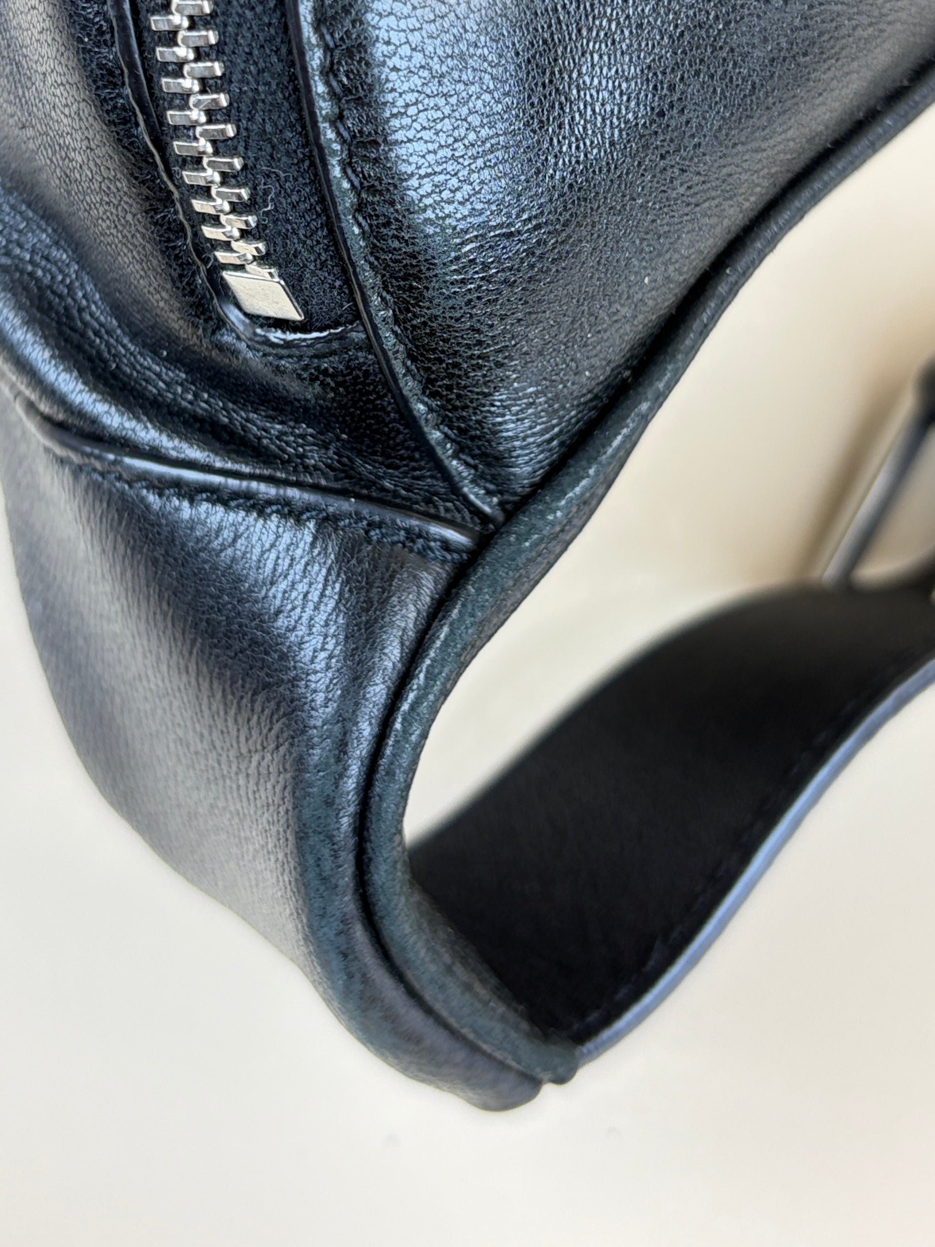 YSL Black Cassandre Classic Belt Bag