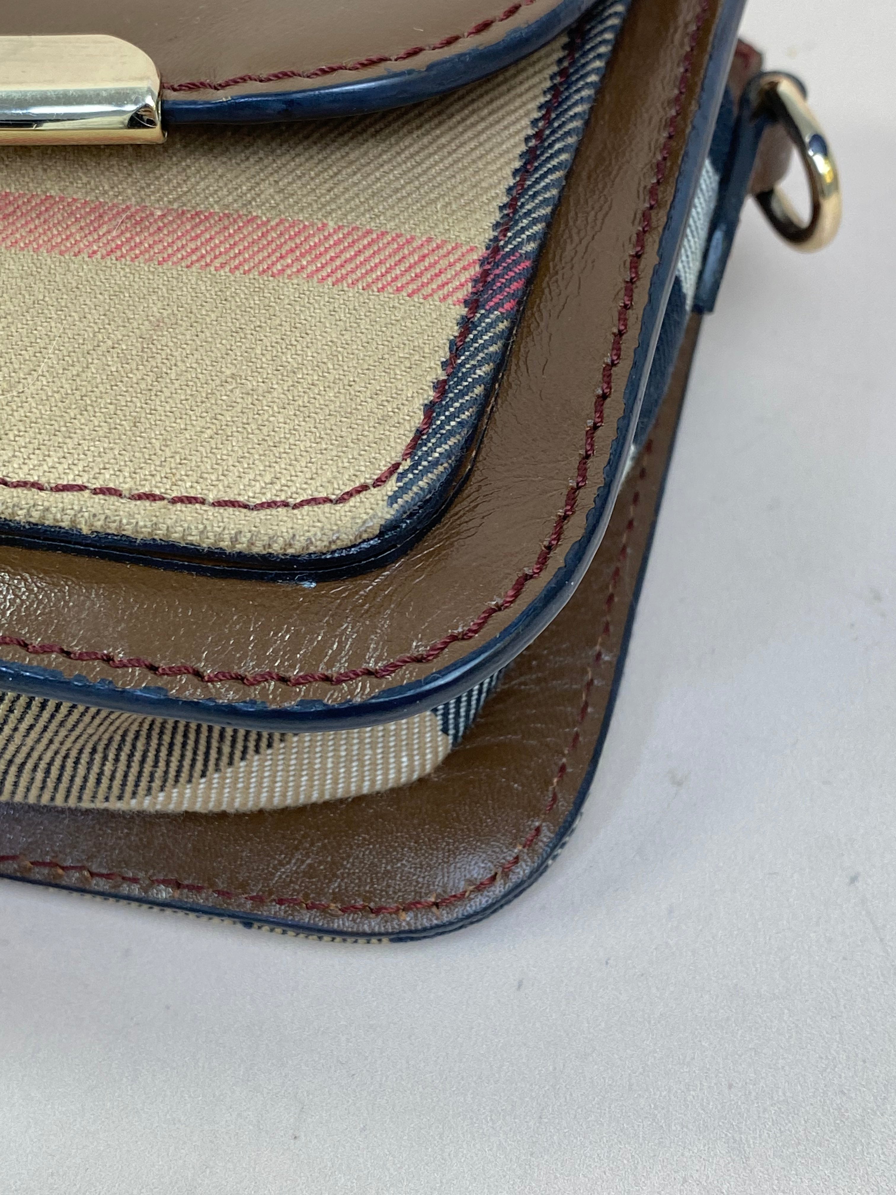 Burberry Brown House Check Small Shoulder Bag