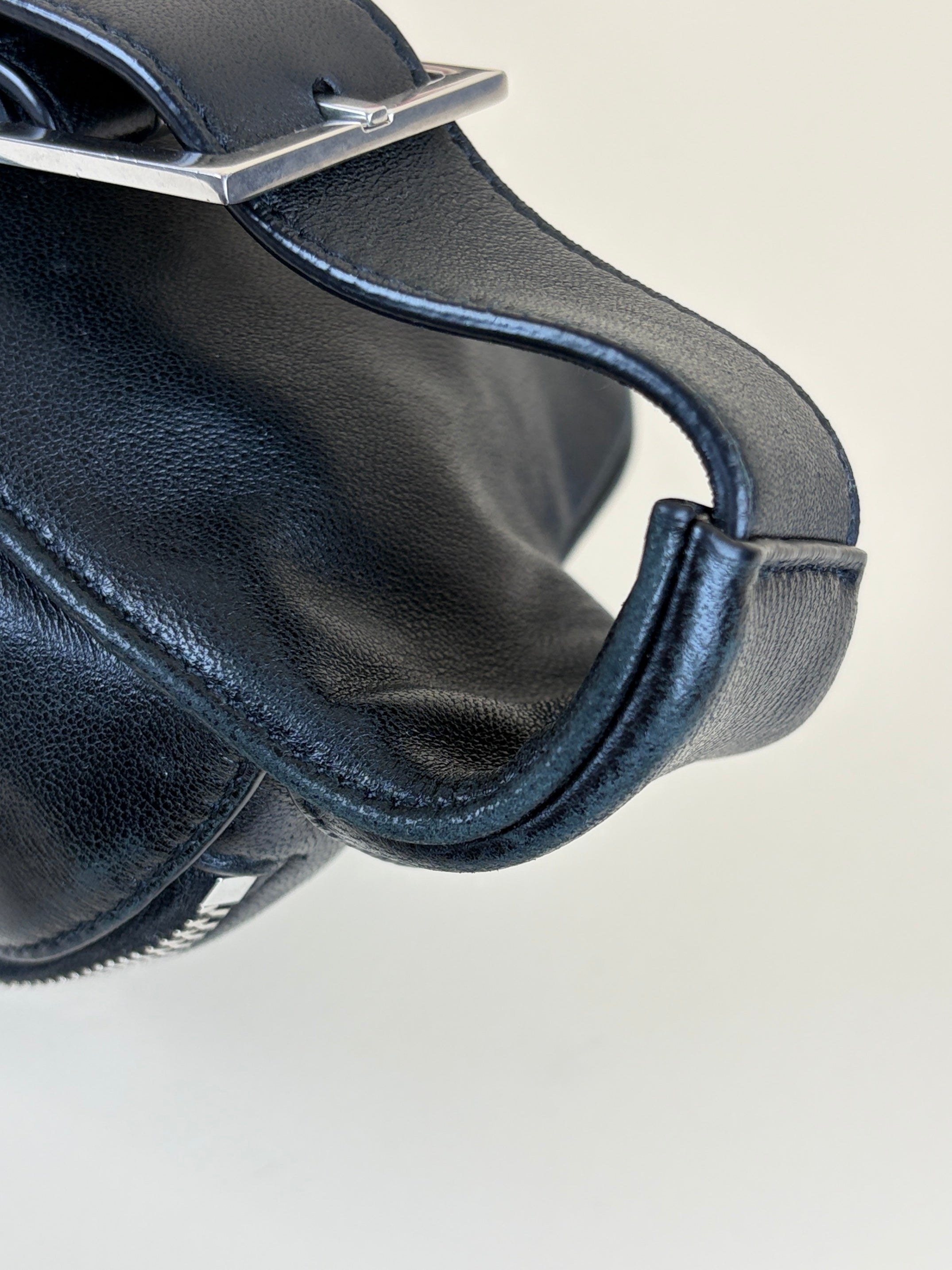 YSL Black Cassandre Classic Belt Bag