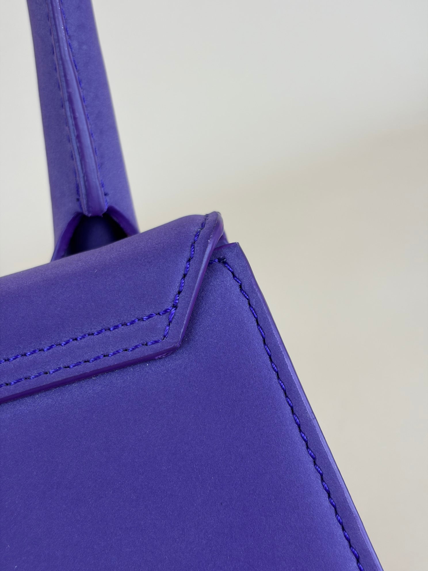 Jacquemus Purple nubuck moyen medium Chiquita tote bag