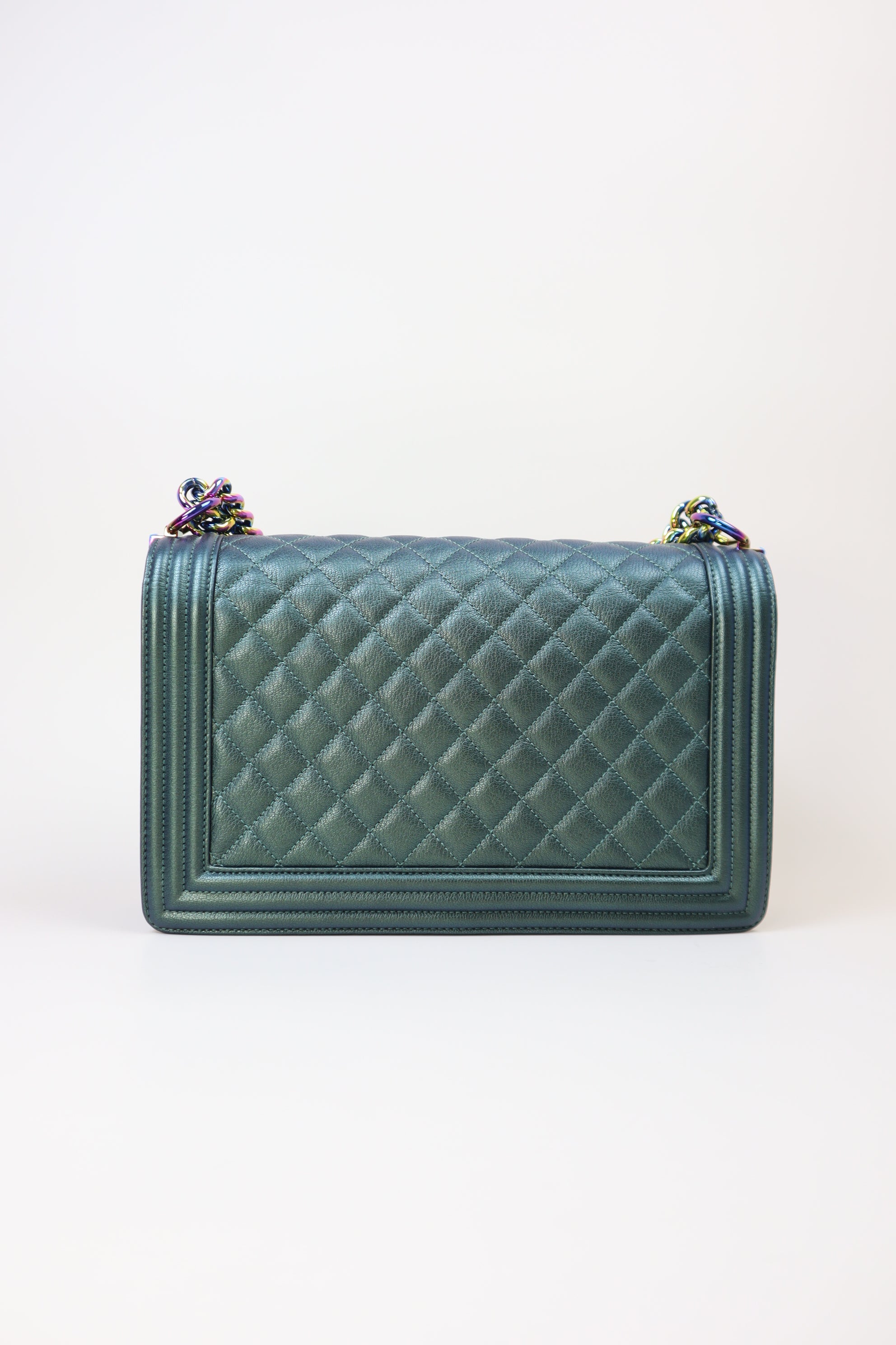 Chanel Green CC Medium Boy Flap Bag