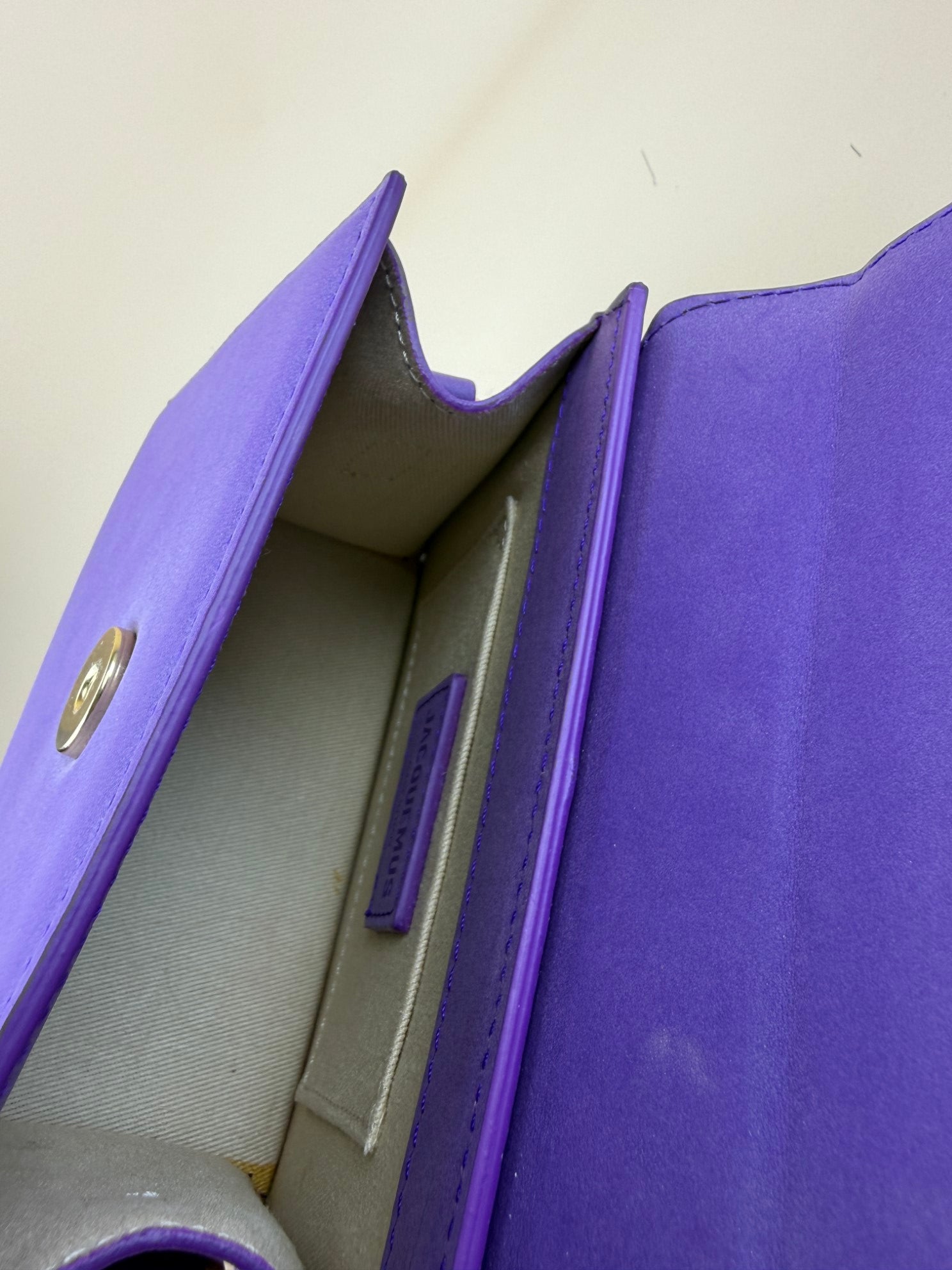 Jacquemus Purple nubuck moyen medium Chiquita tote bag