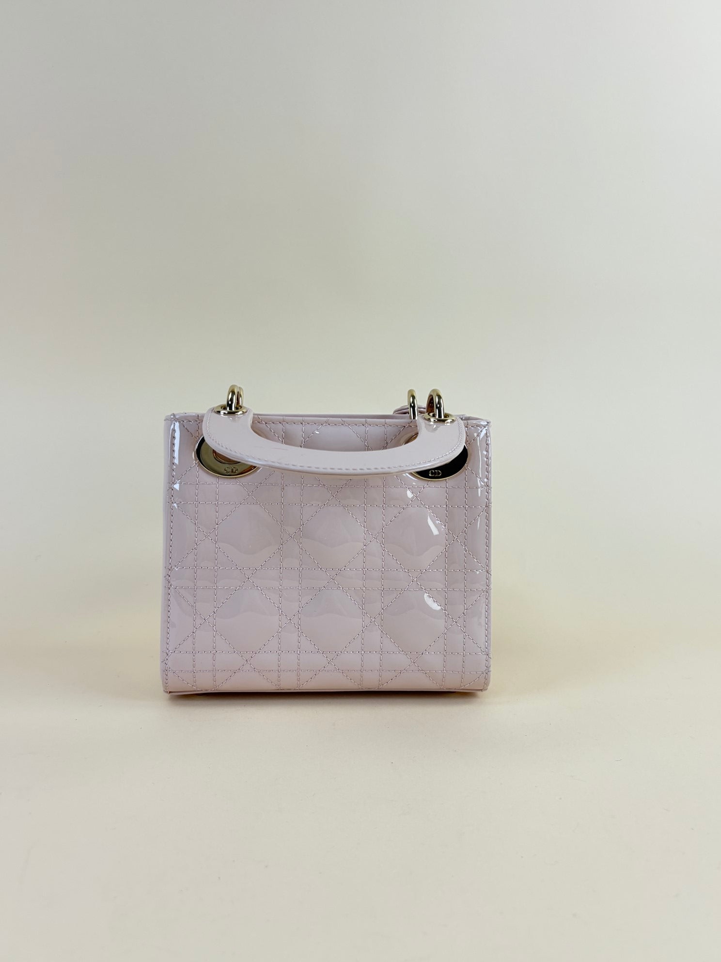 Christian Dior Powder Pink Lady Dior Mini Bag with Chains