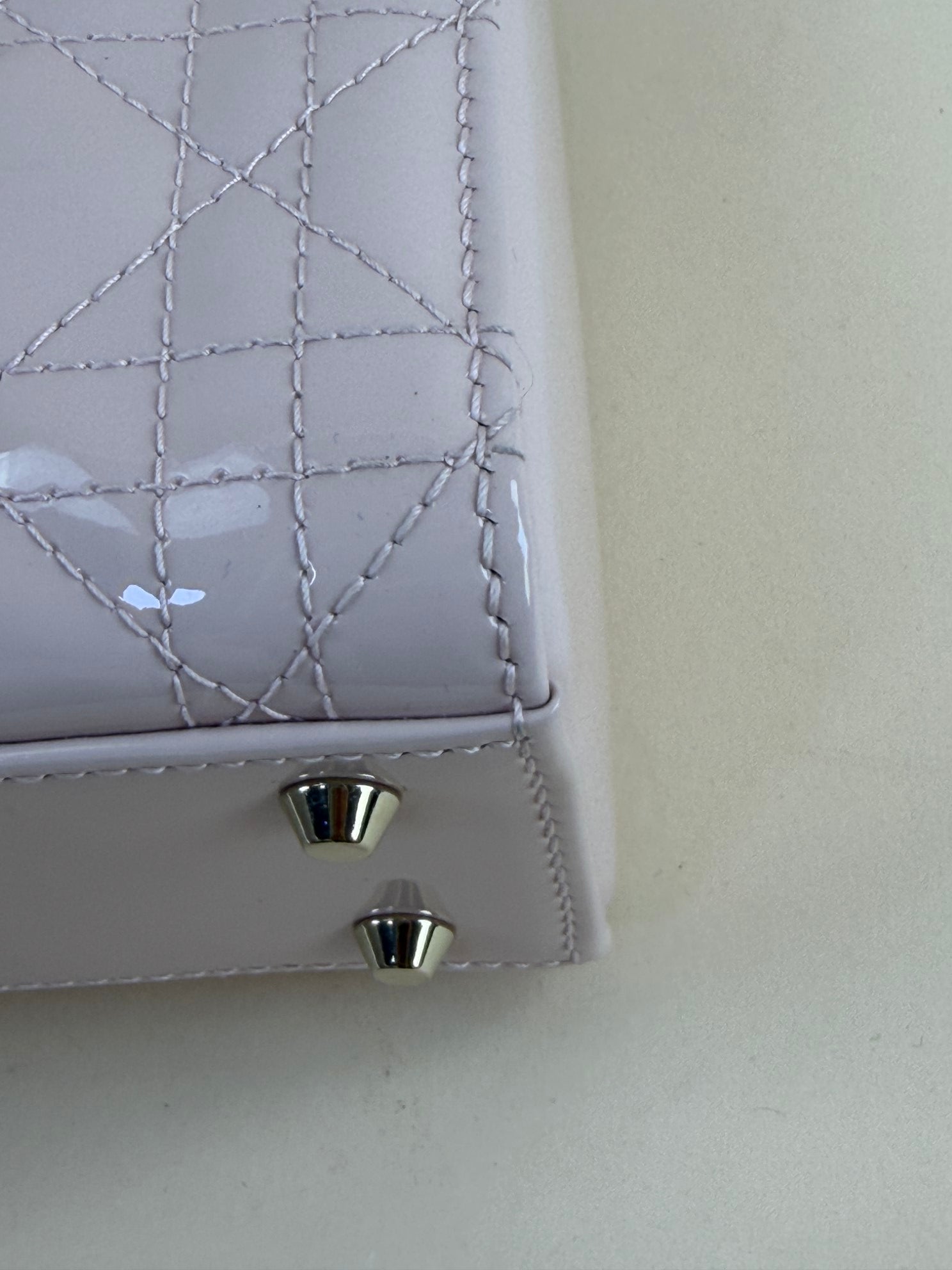 Christian Dior Powder Pink Lady Dior Mini Bag with Chains