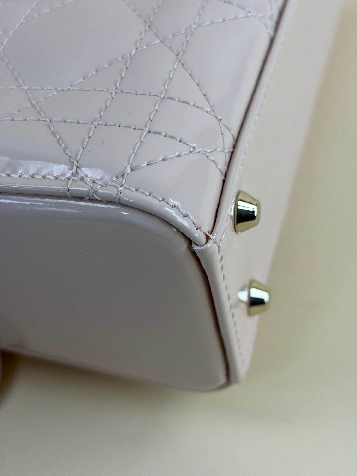 Christian Dior Powder Pink Lady Dior Mini Bag with Chains