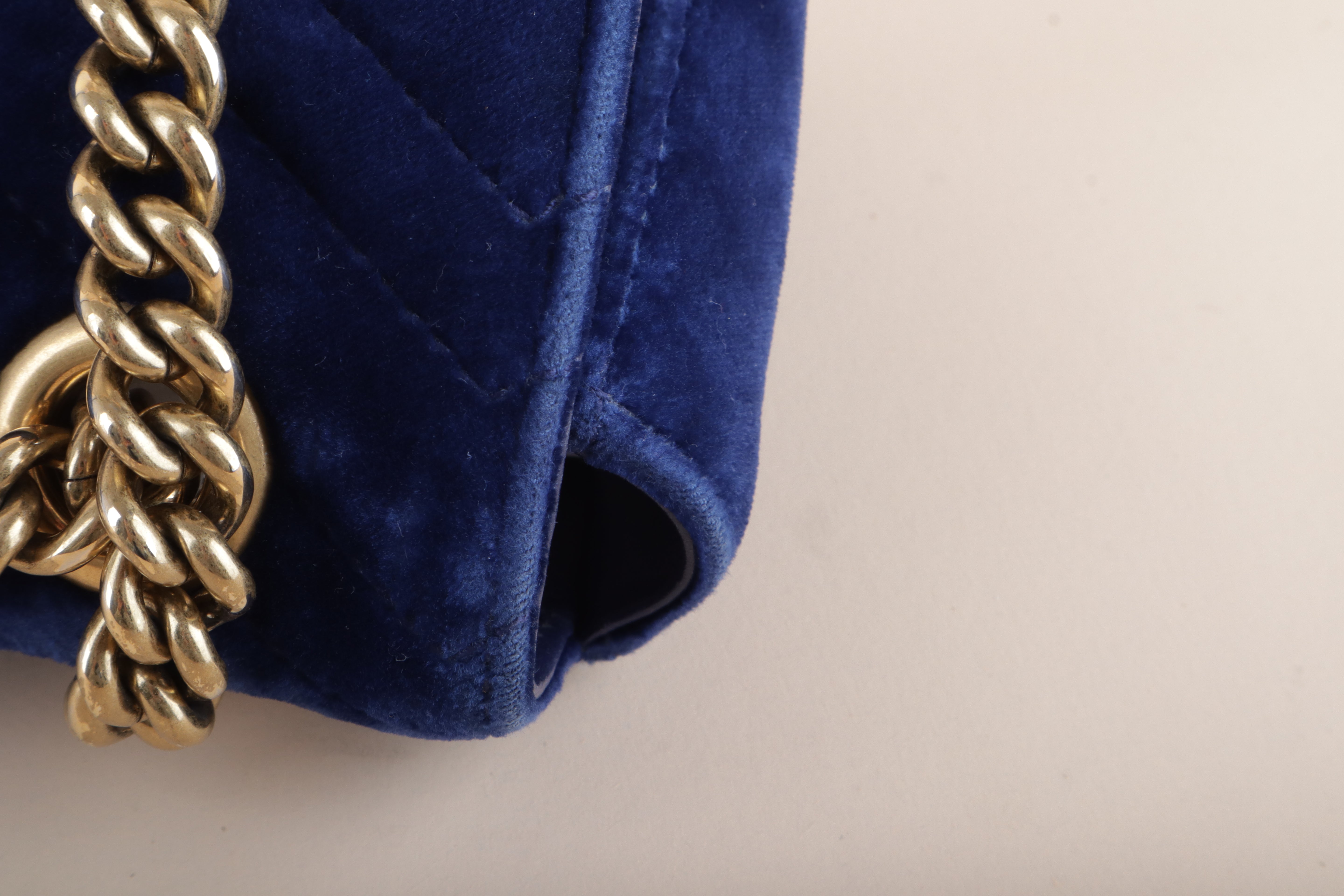 Gucci Blue GG Velvet Marmont small