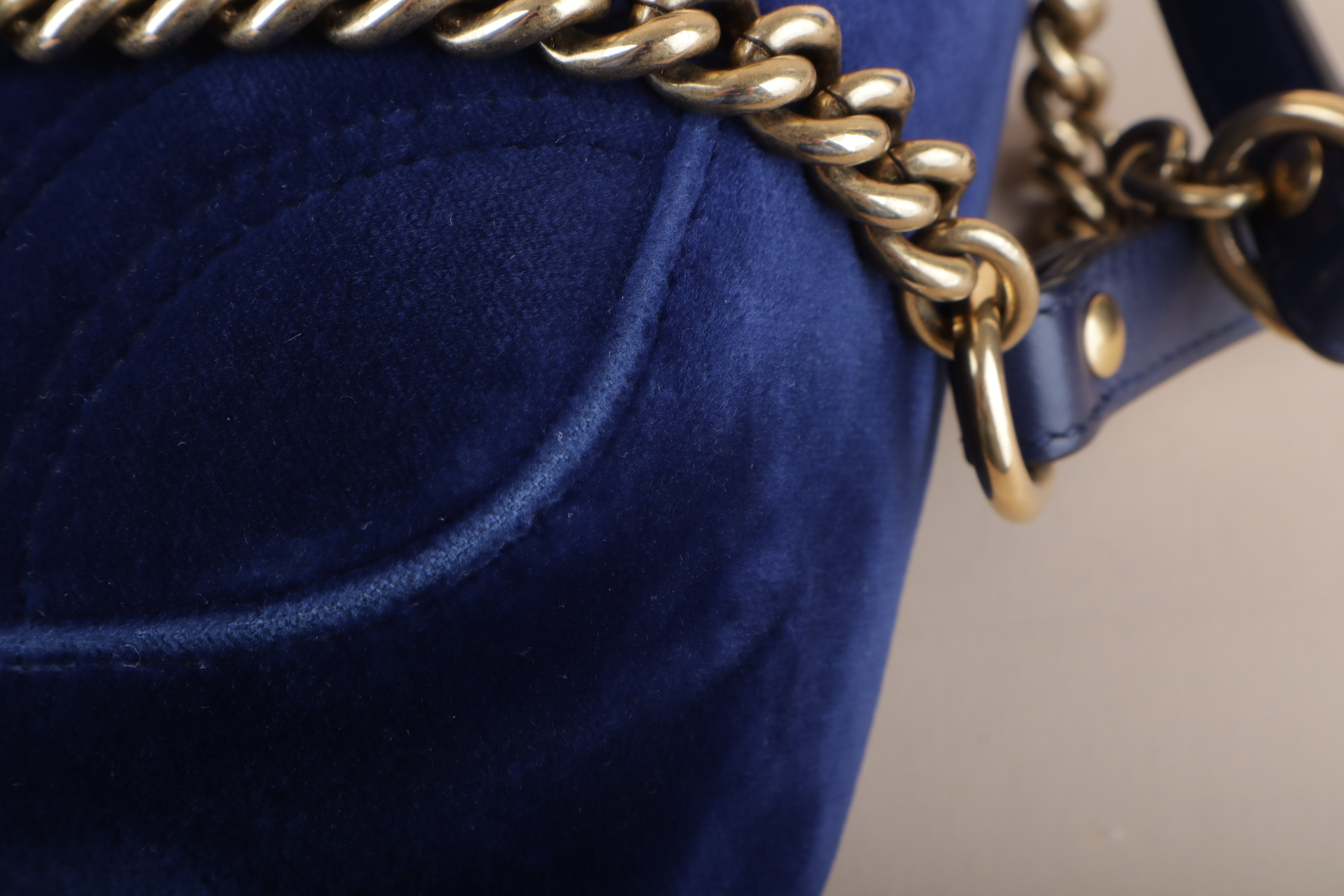 Gucci Blue GG Velvet Marmont small