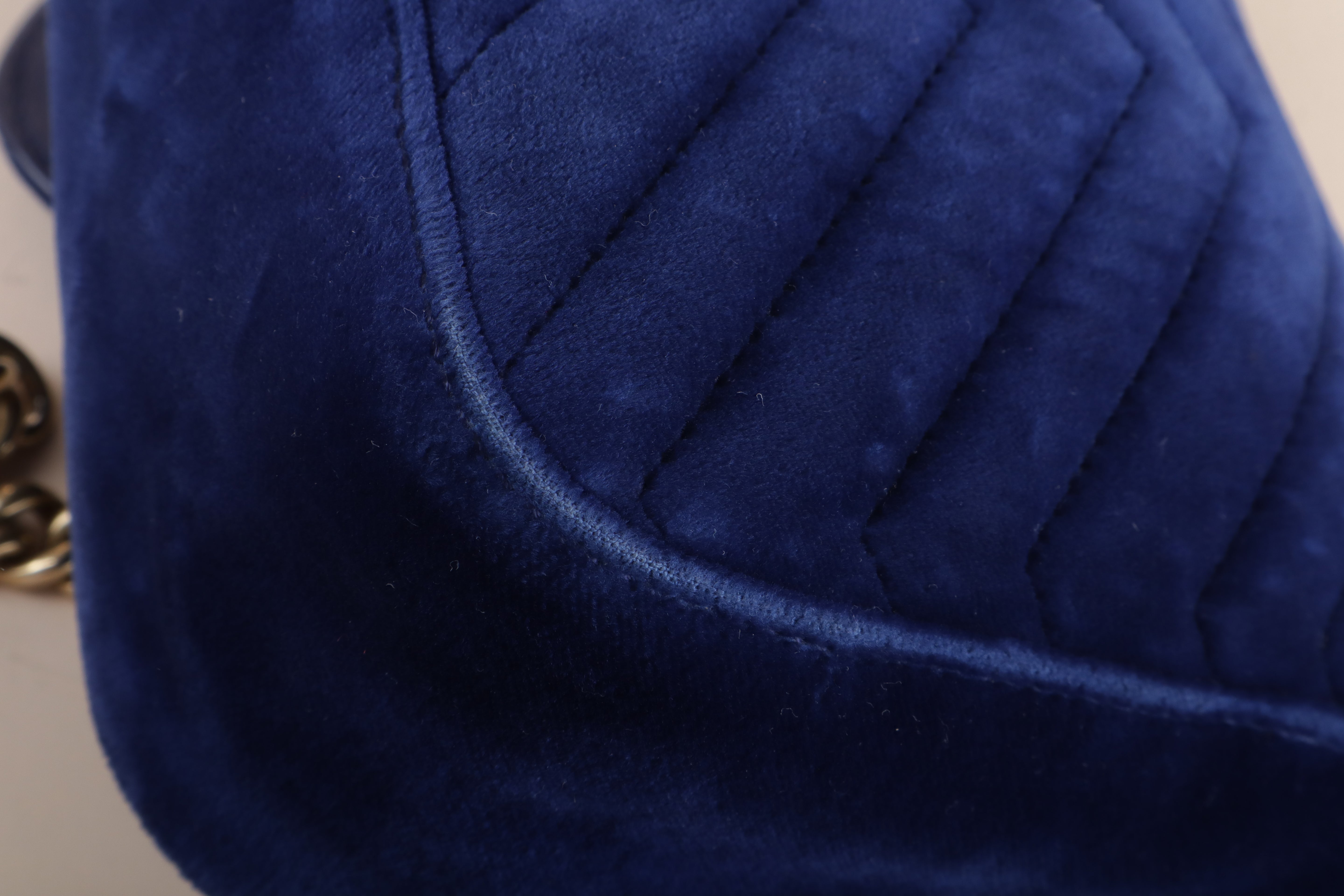 Gucci Blue GG Velvet Marmont small
