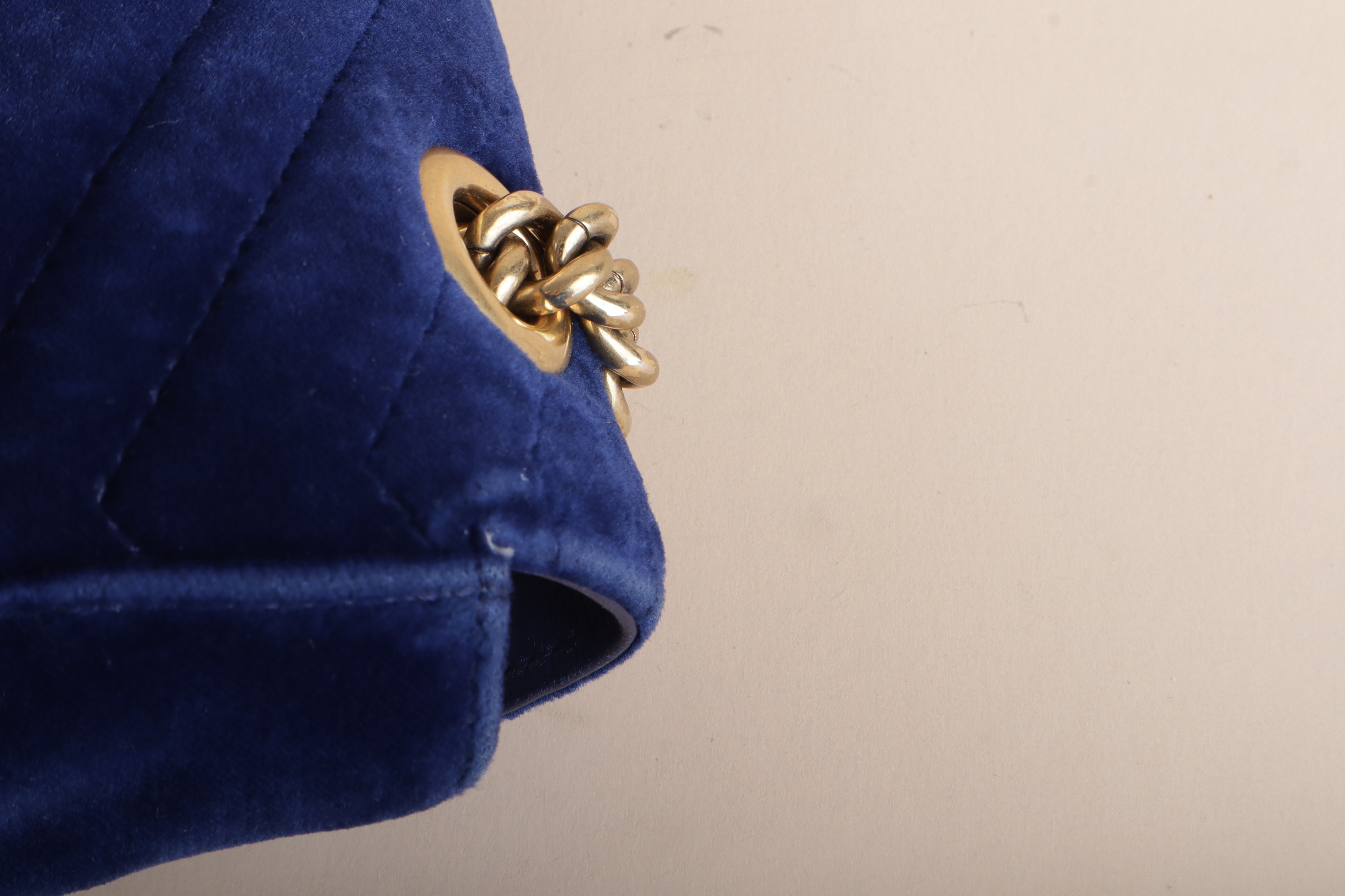 Gucci Blue GG Velvet Marmont small