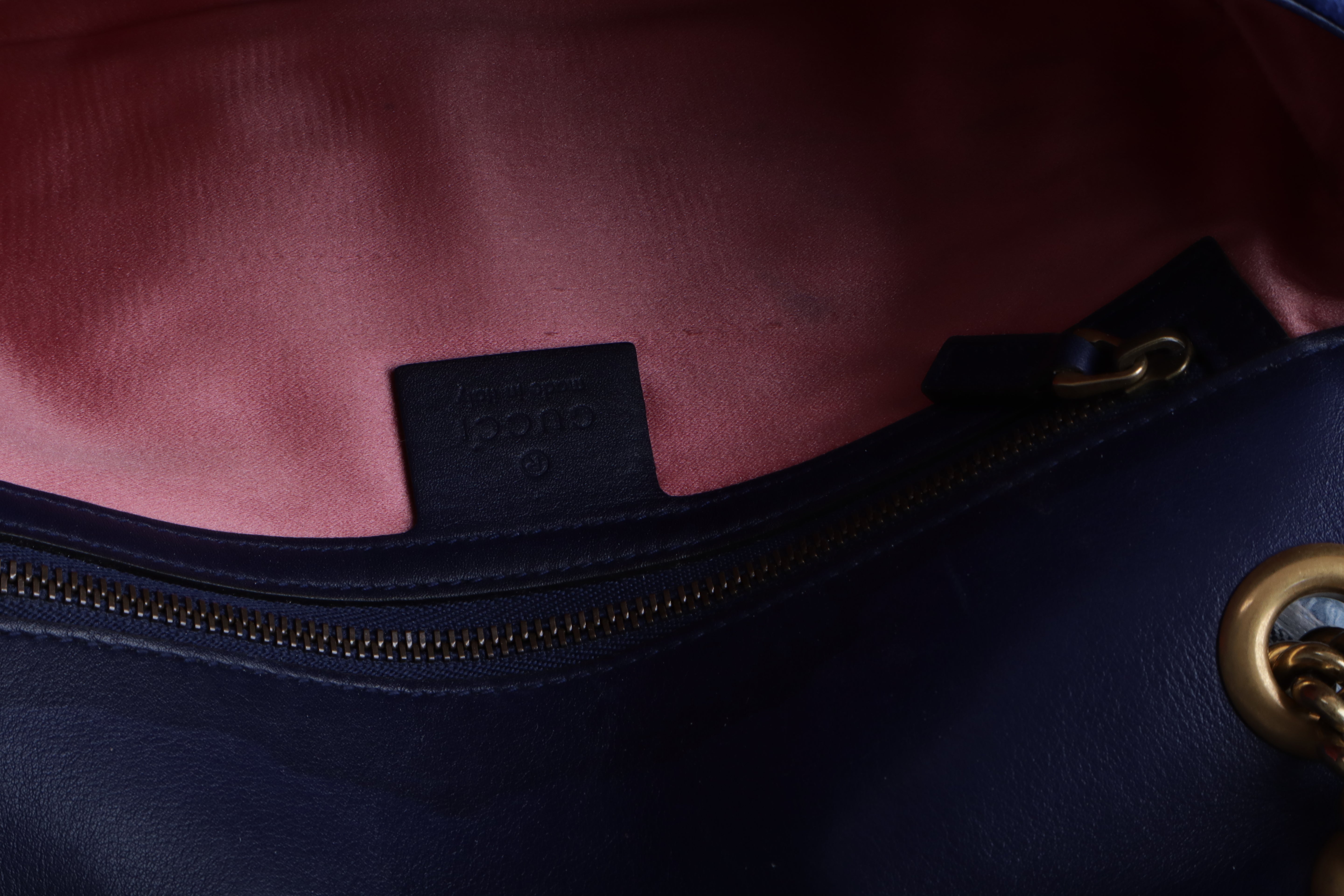 Gucci Blue GG Velvet Marmont small