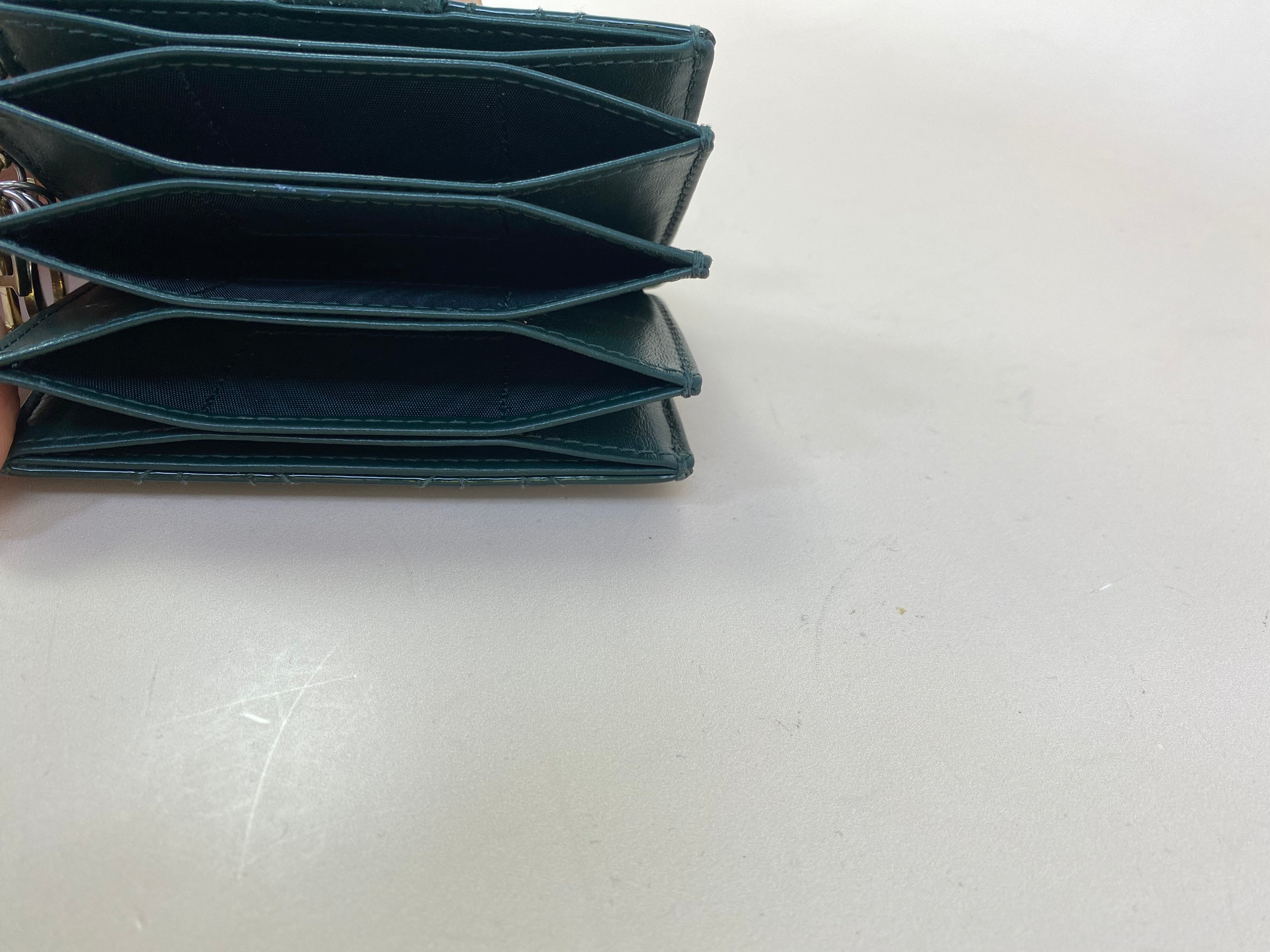 Christian Dior Green Jasmine Card Wallet