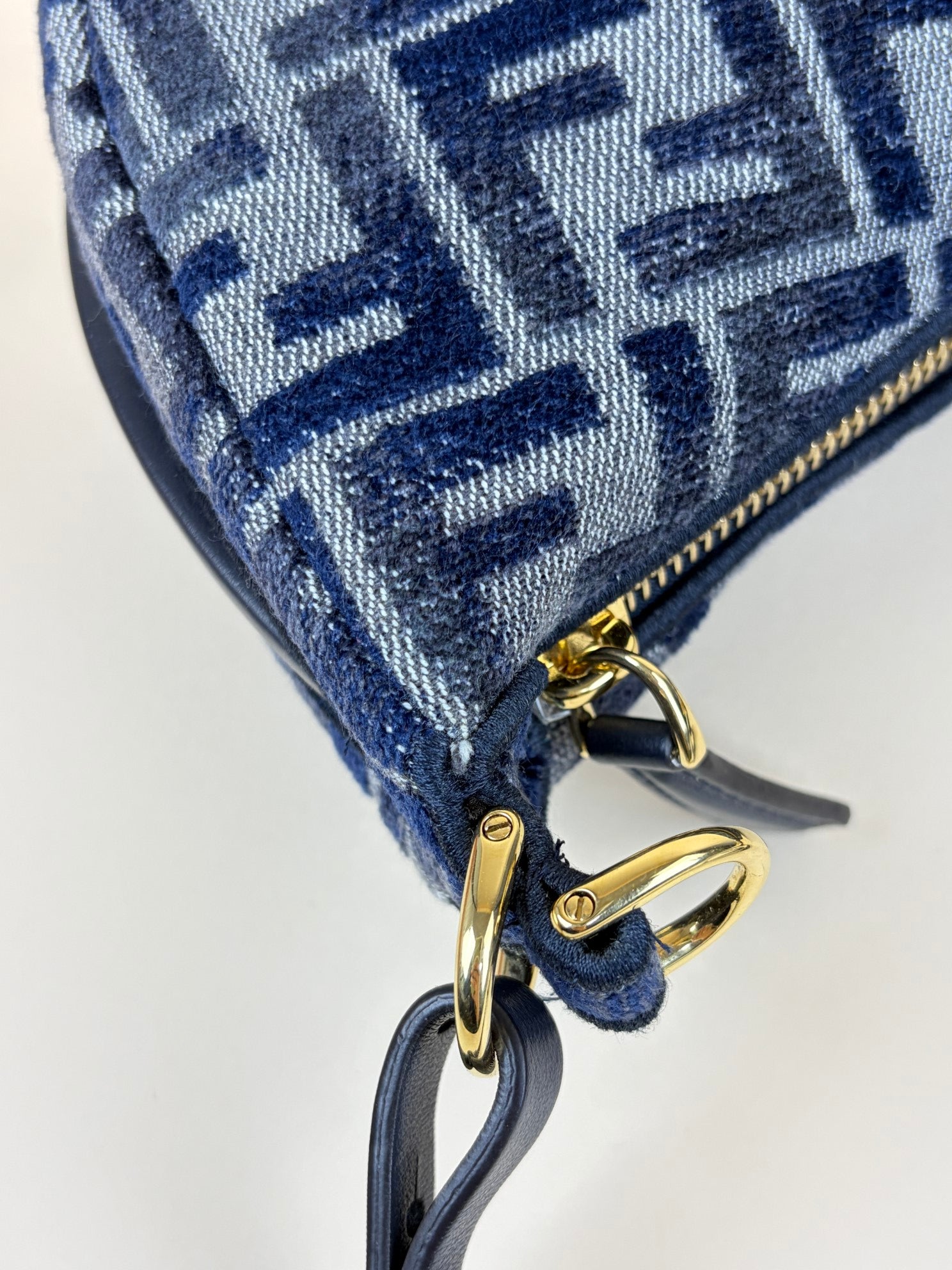 Fendi blue gray Caniglia sfuma Fendi graphy mini bag