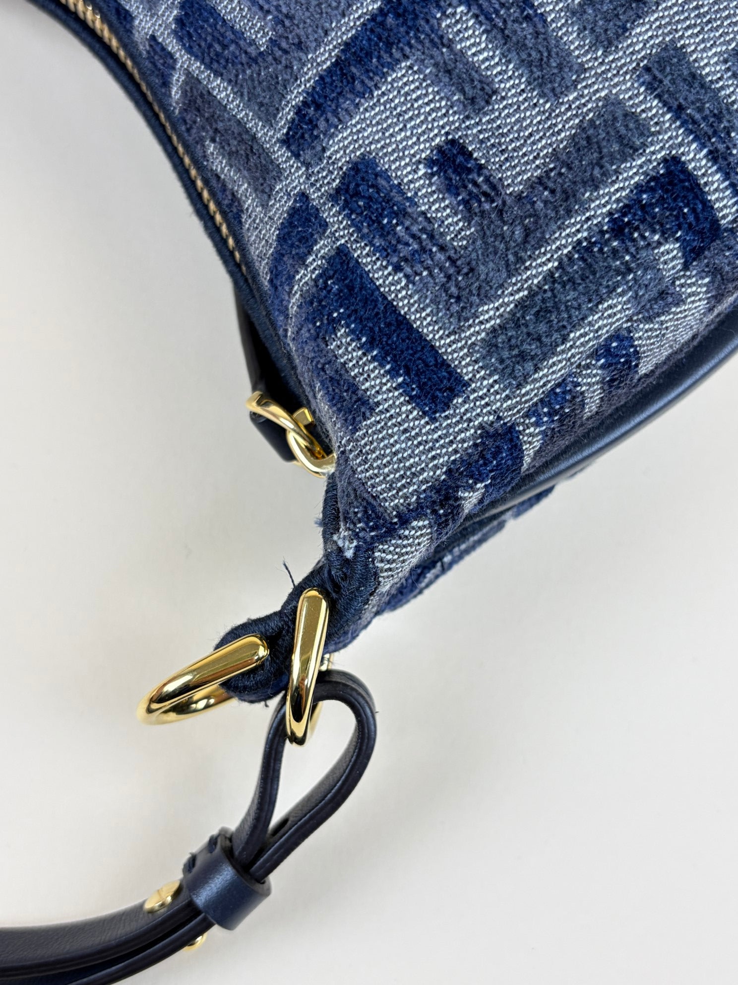Fendi blue gray Caniglia sfuma Fendi graphy mini bag
