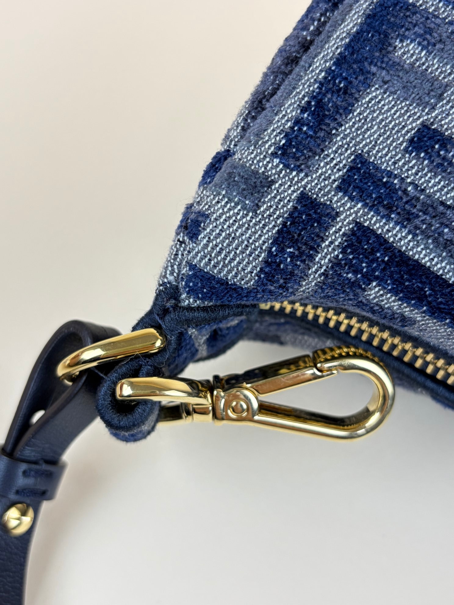 Fendi blue gray Caniglia sfuma Fendi graphy mini bag
