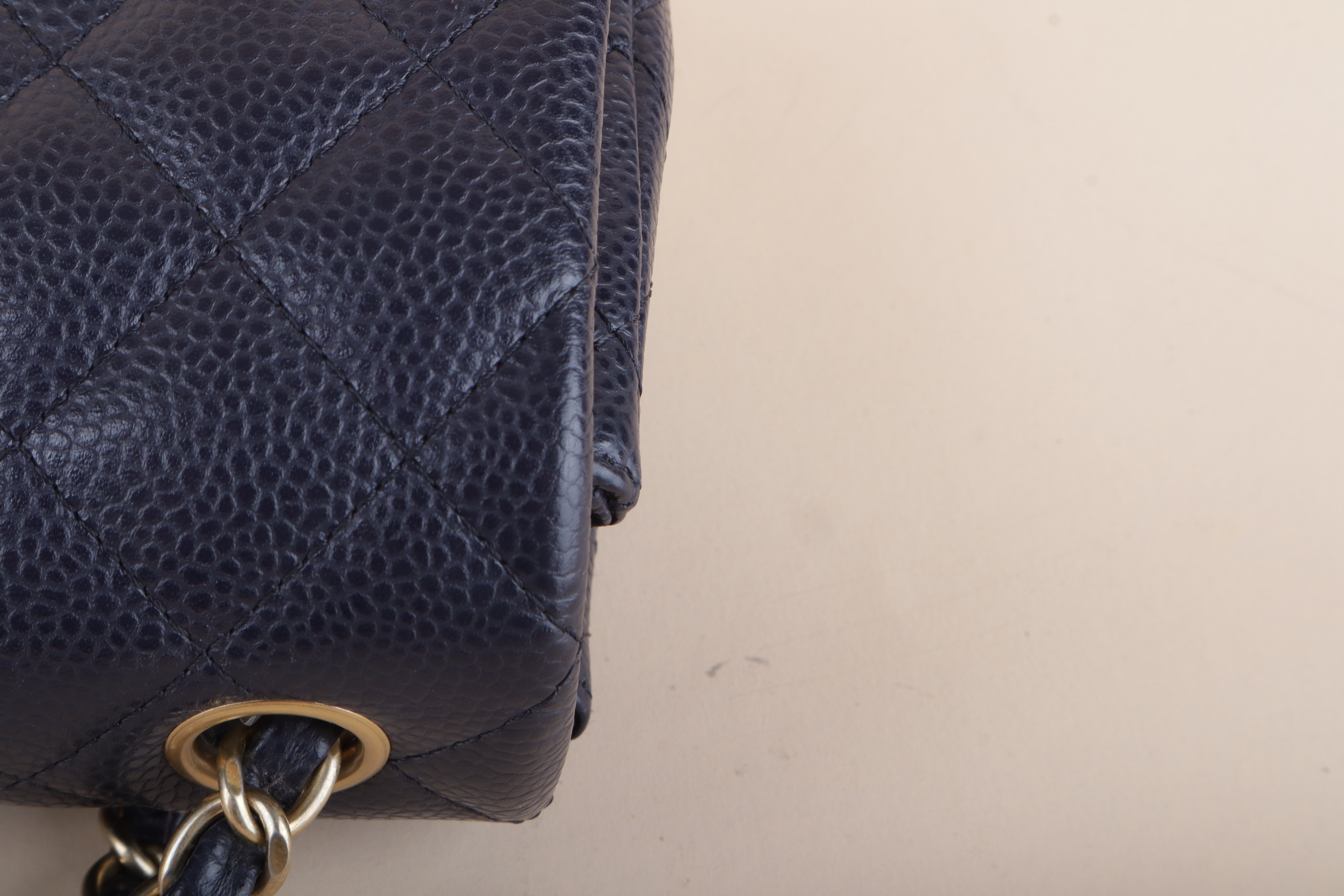 Chanel Navy rectangular mini classic