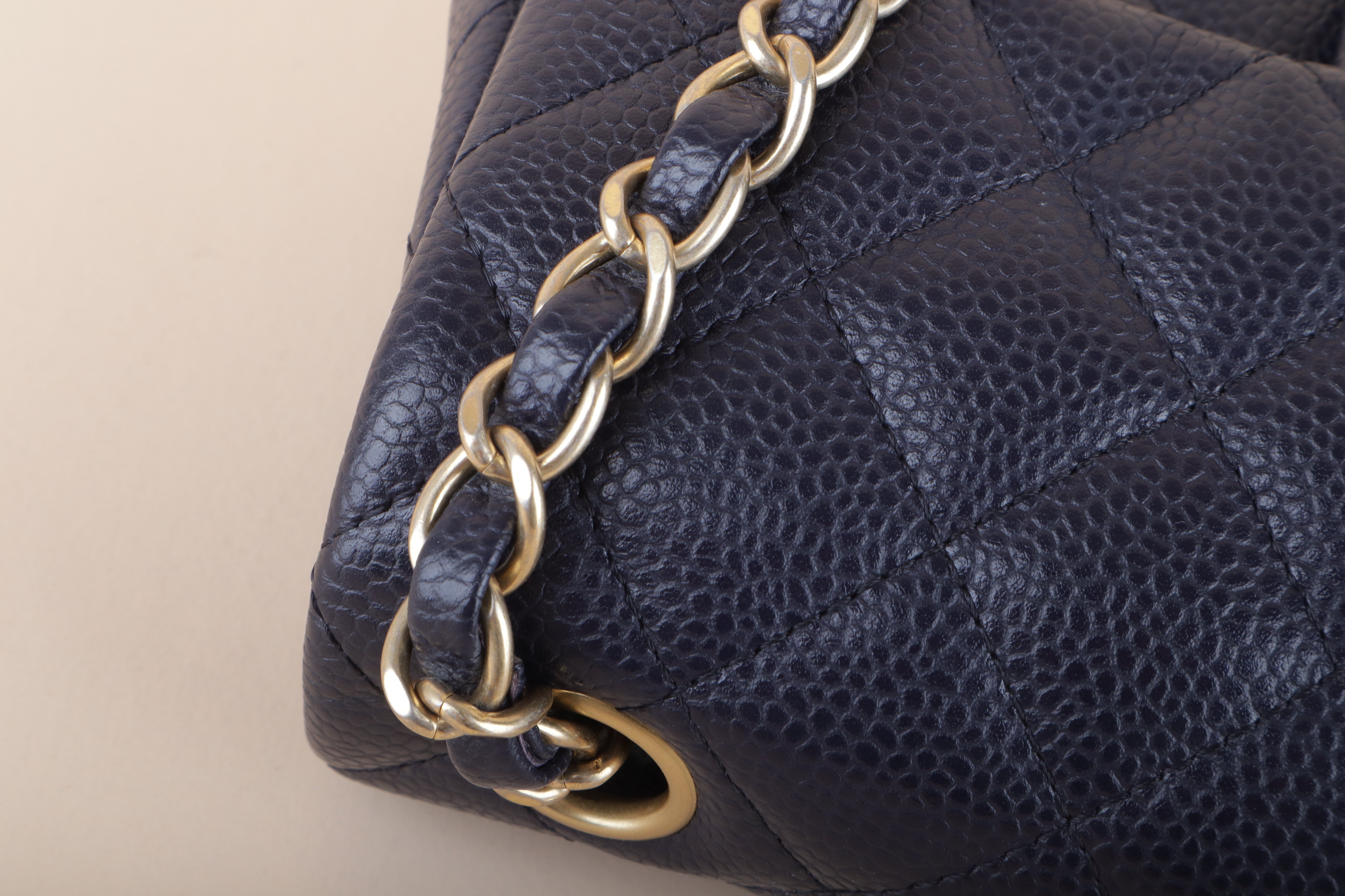 Chanel Navy rectangular mini classic