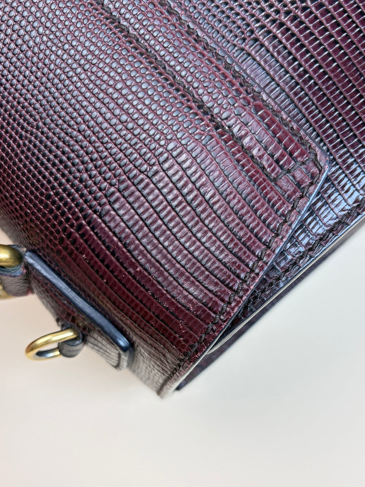 Dolce & Gabbana lizard calfskin embossed medium Monice