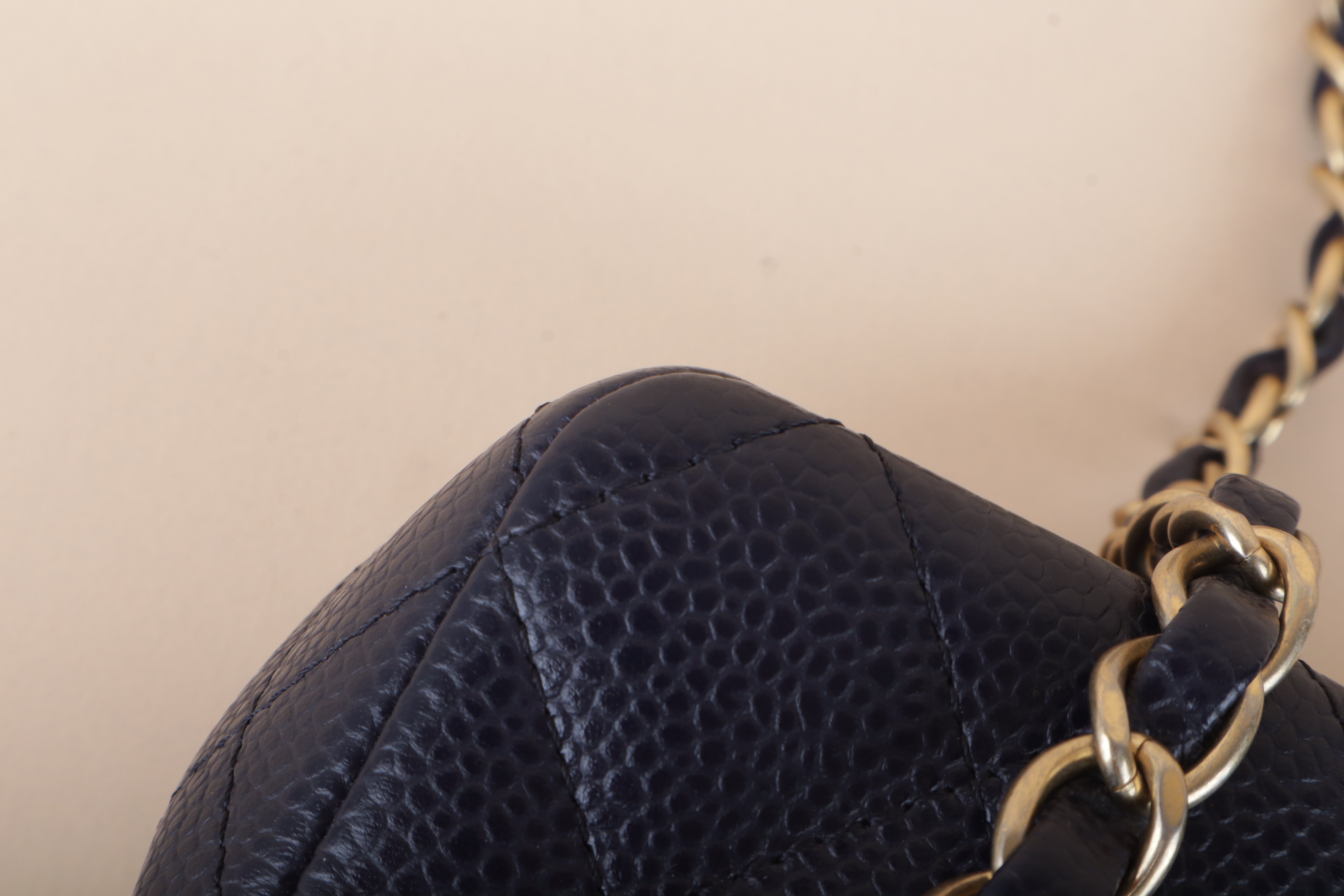 Chanel Navy rectangular mini classic