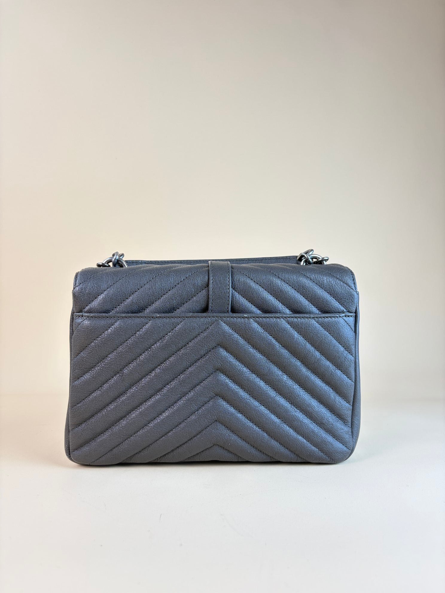YSL grey College Medium Shoulder Bag