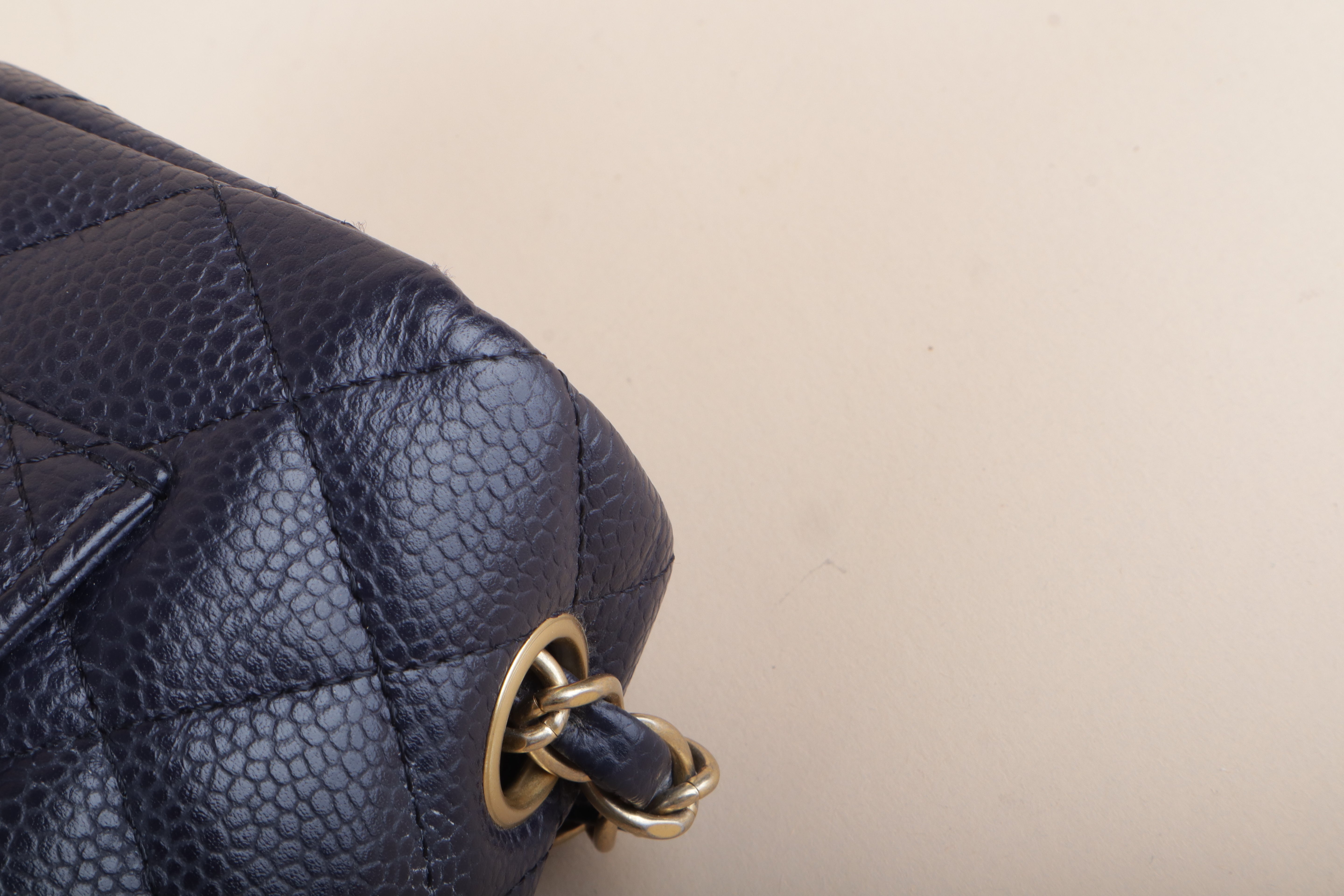 Chanel Navy rectangular mini classic