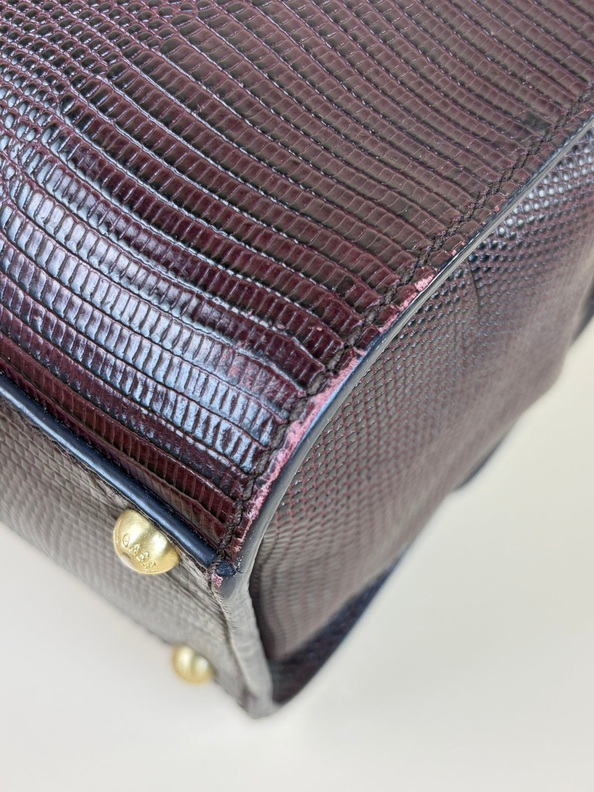 Dolce & Gabbana lizard calfskin embossed medium Monice