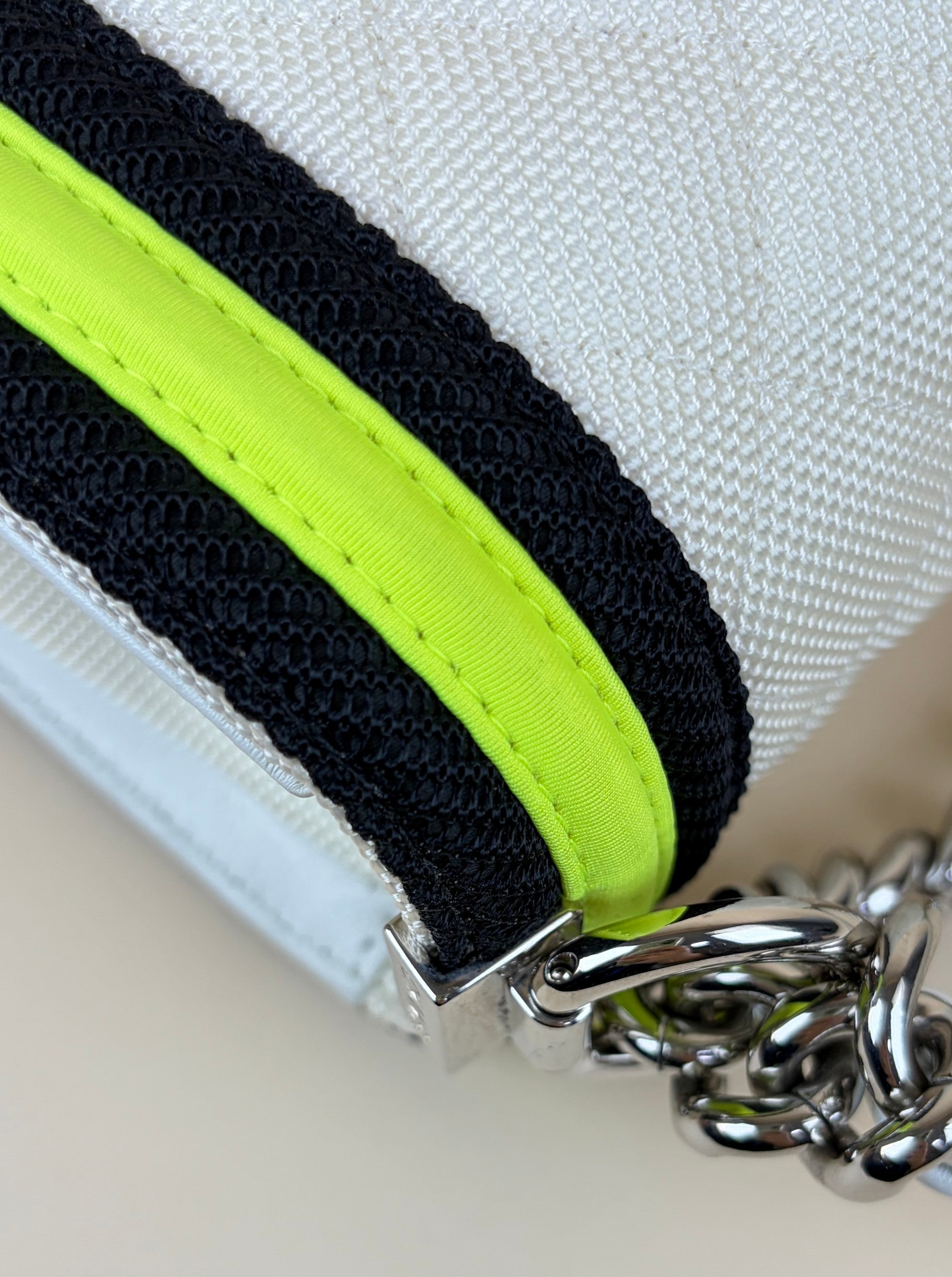 Chanel whitel black/white yellow Quilted Fluo Medium Boy Bag