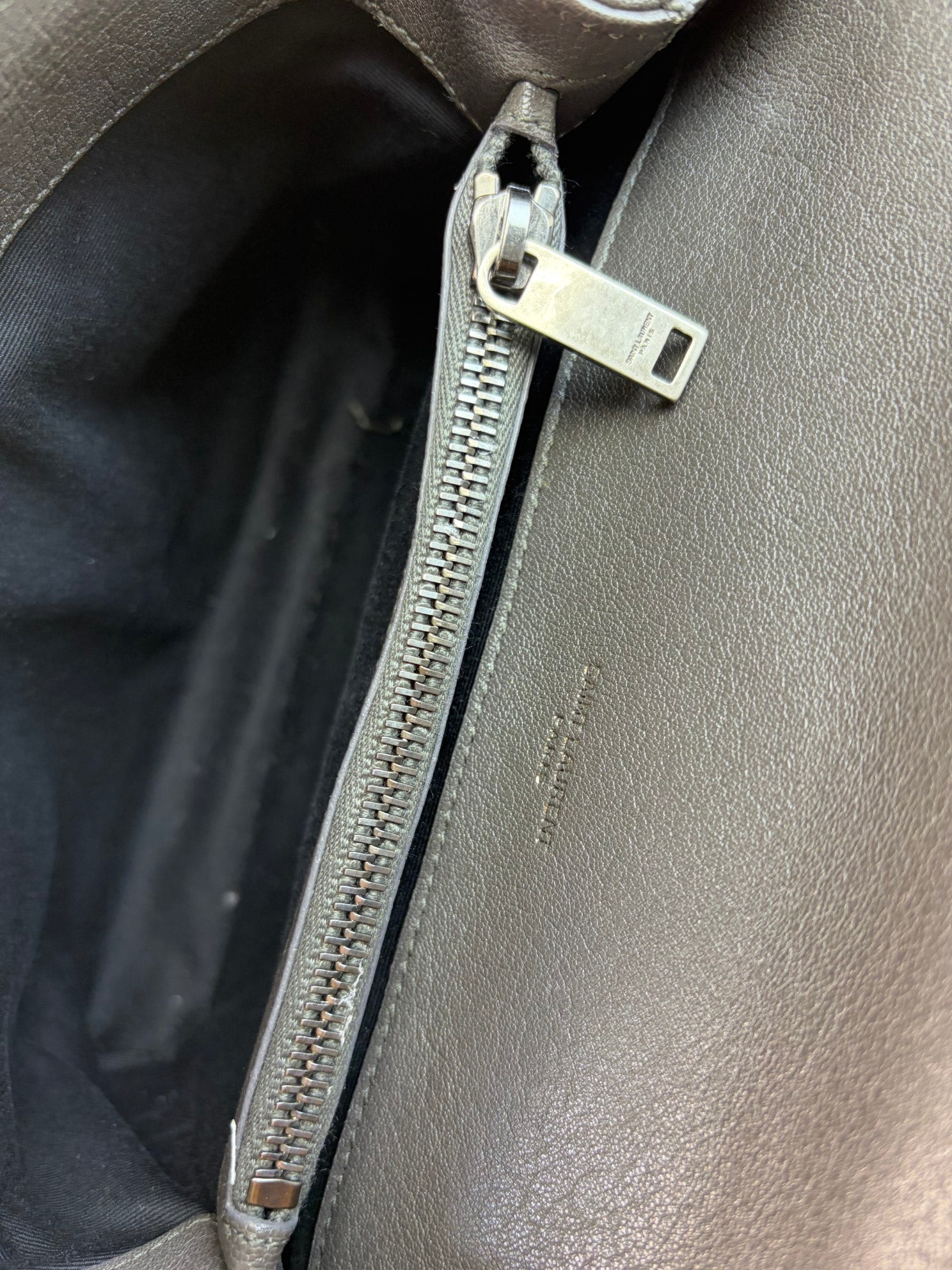 YSL grey College Medium Shoulder Bag