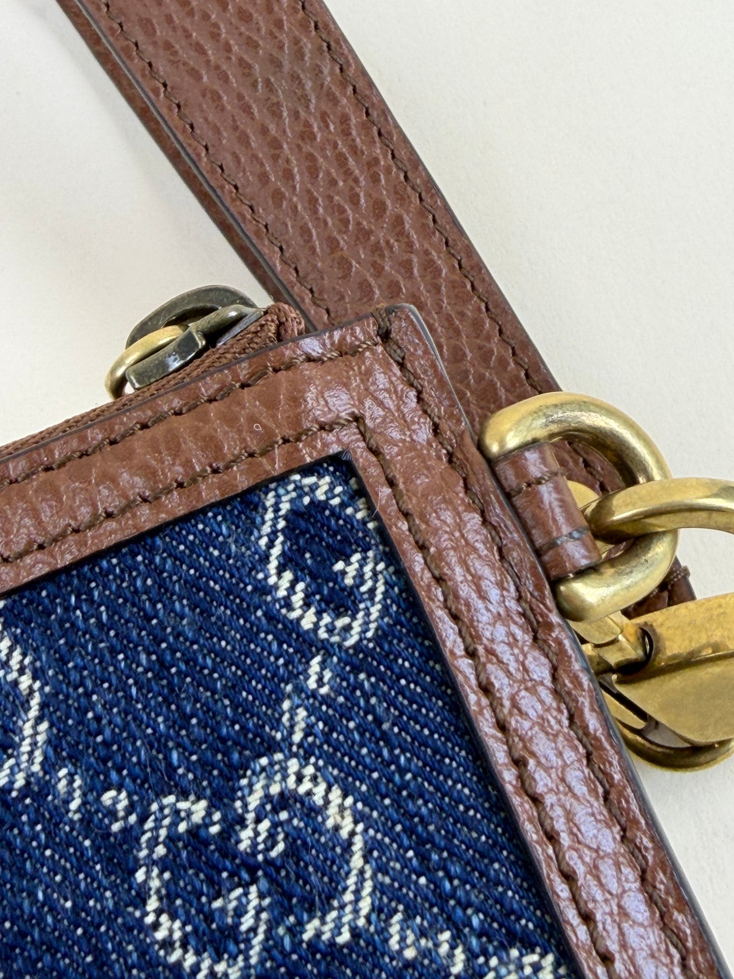 Gucci Blue New Denim GG Pouch