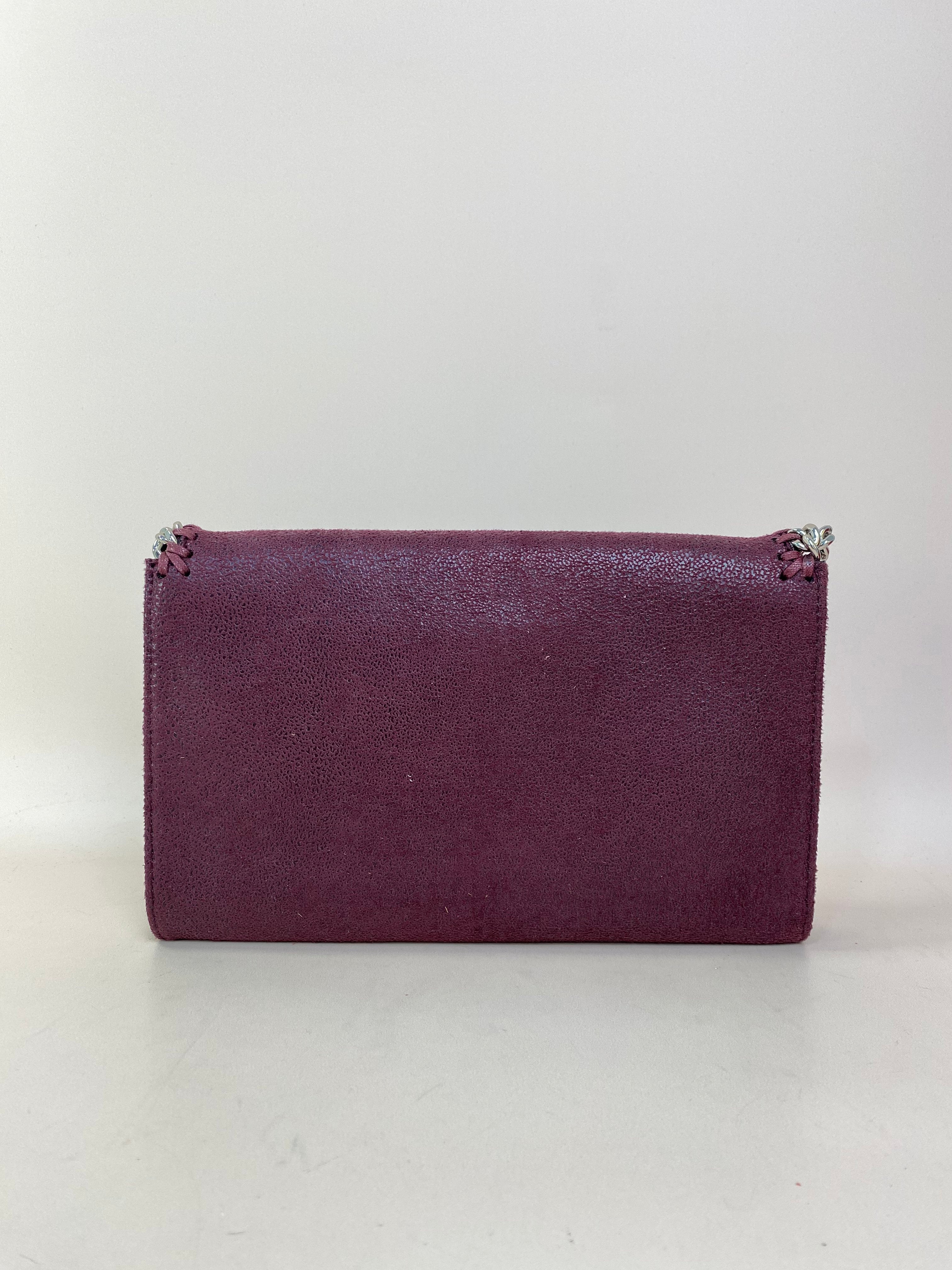 Stella Mccartney Burgundy Falabella Mini Crossbody Bag