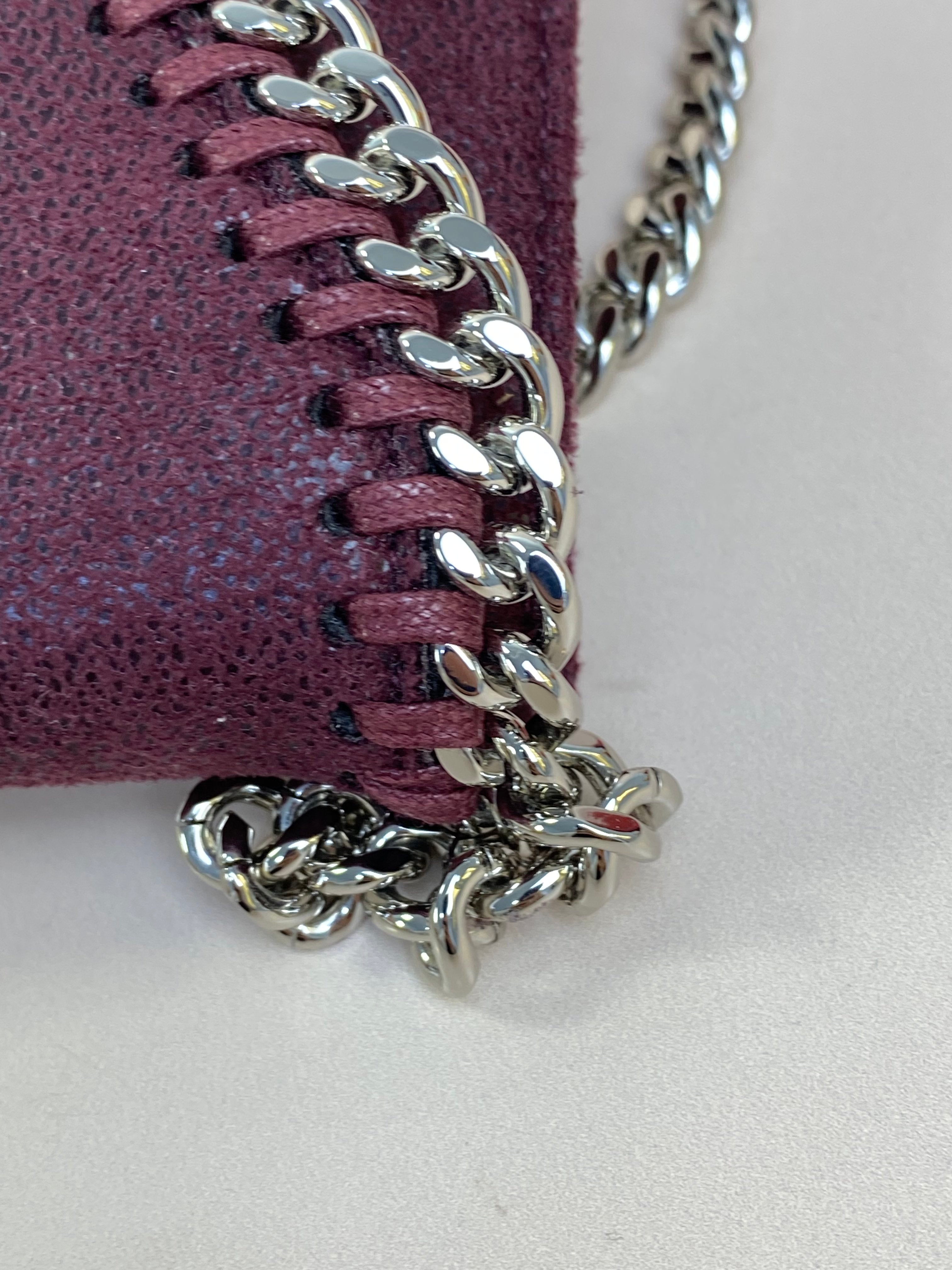 Stella Mccartney Burgundy Falabella Mini Crossbody Bag