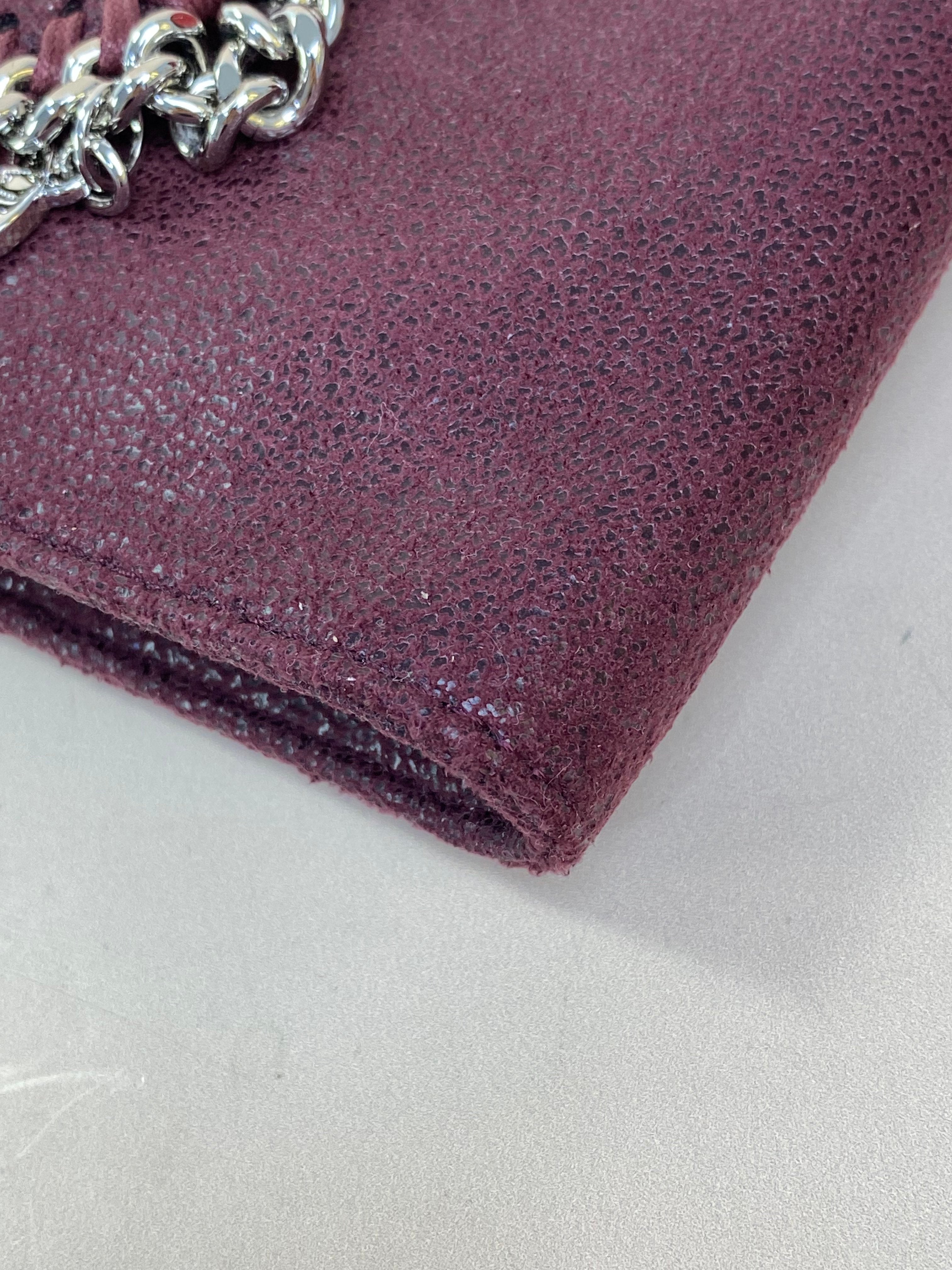 Stella Mccartney Burgundy Falabella Mini Crossbody Bag